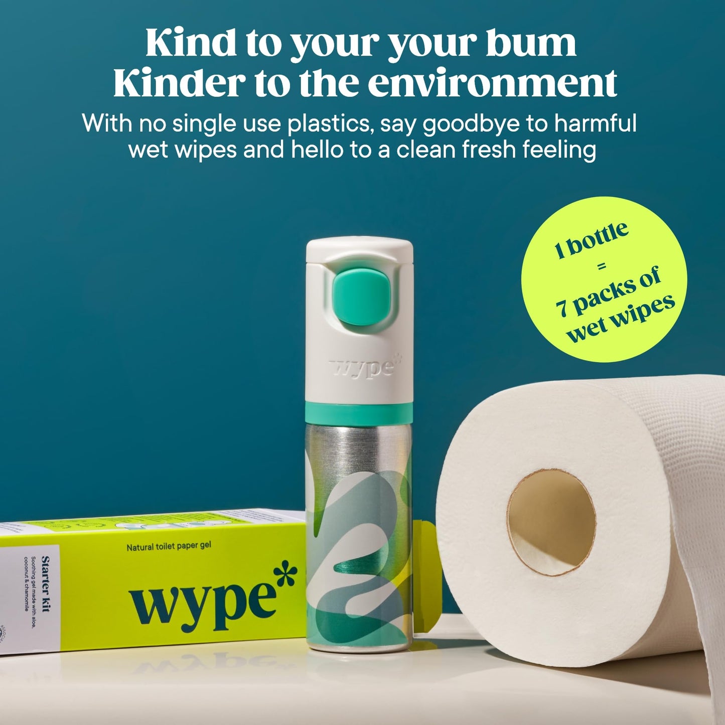 Wype Toilet Paper Gel Refills for Flushable Moist Toilet Wipes: Twin Pack