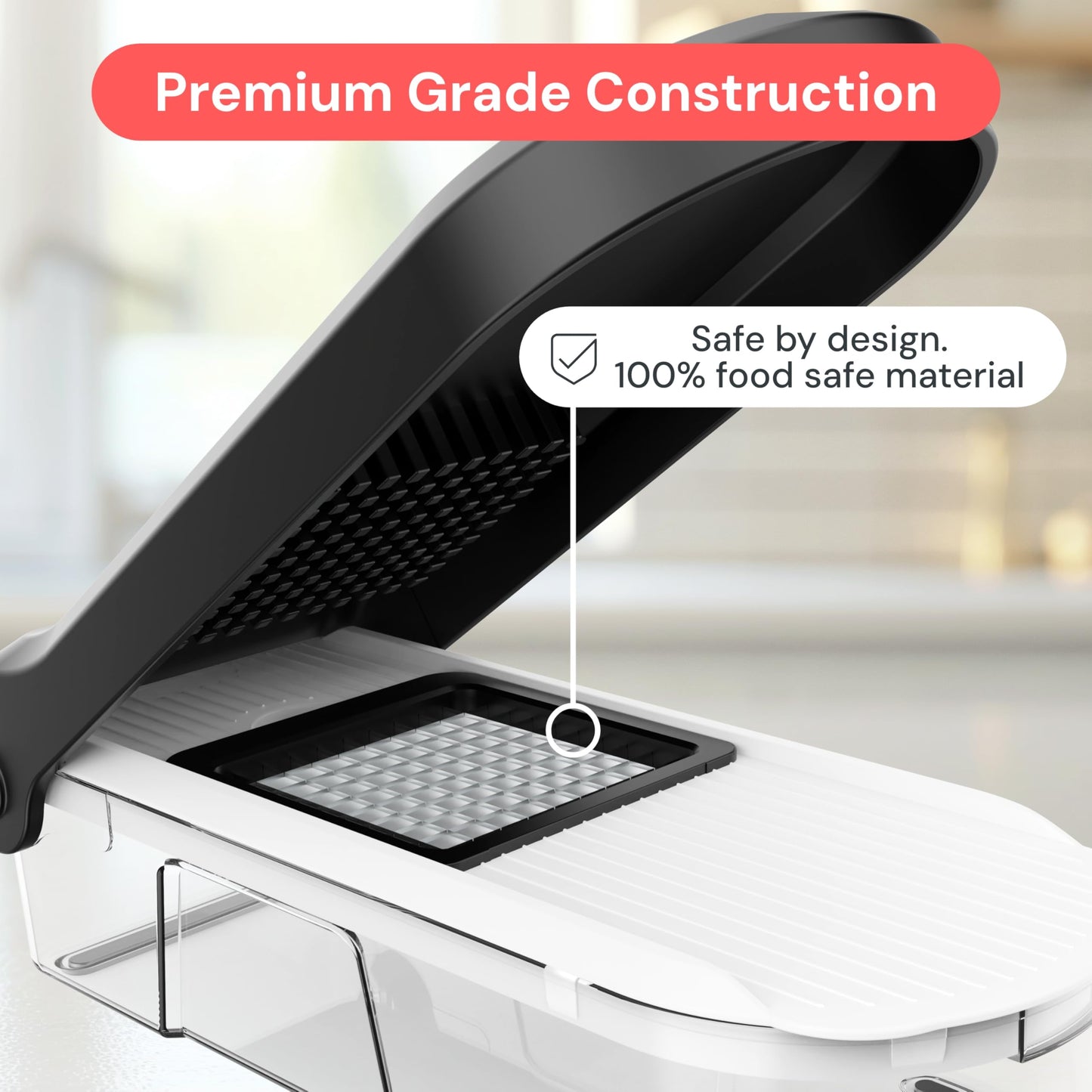 Fullstar Vegetable Chopper & Mandoline Slicer - Julienne Cutter Dicer Grater for Food Veggie Onion Cucumber Tomato Salad Potato Cheese - Kitchen Essentials & Gadgets (Compact 6-in-1, White)