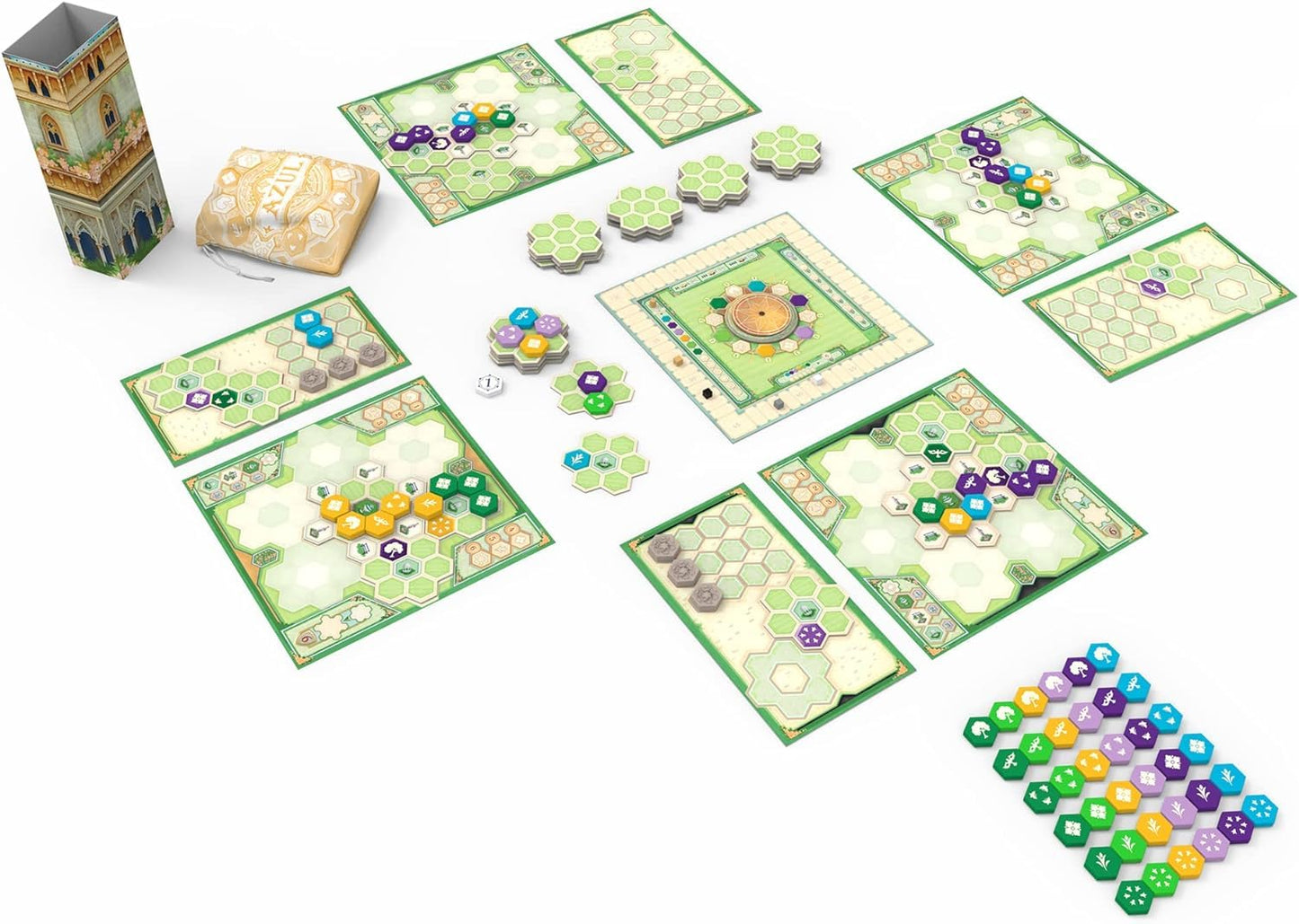 Azul: Queen's Garden - 2 to 4 Players - Board Games for Family - 45-60 Minutes of Gameplay - Games for Family Game Night - for Kids and Adults Ages 10+ - English/French Version