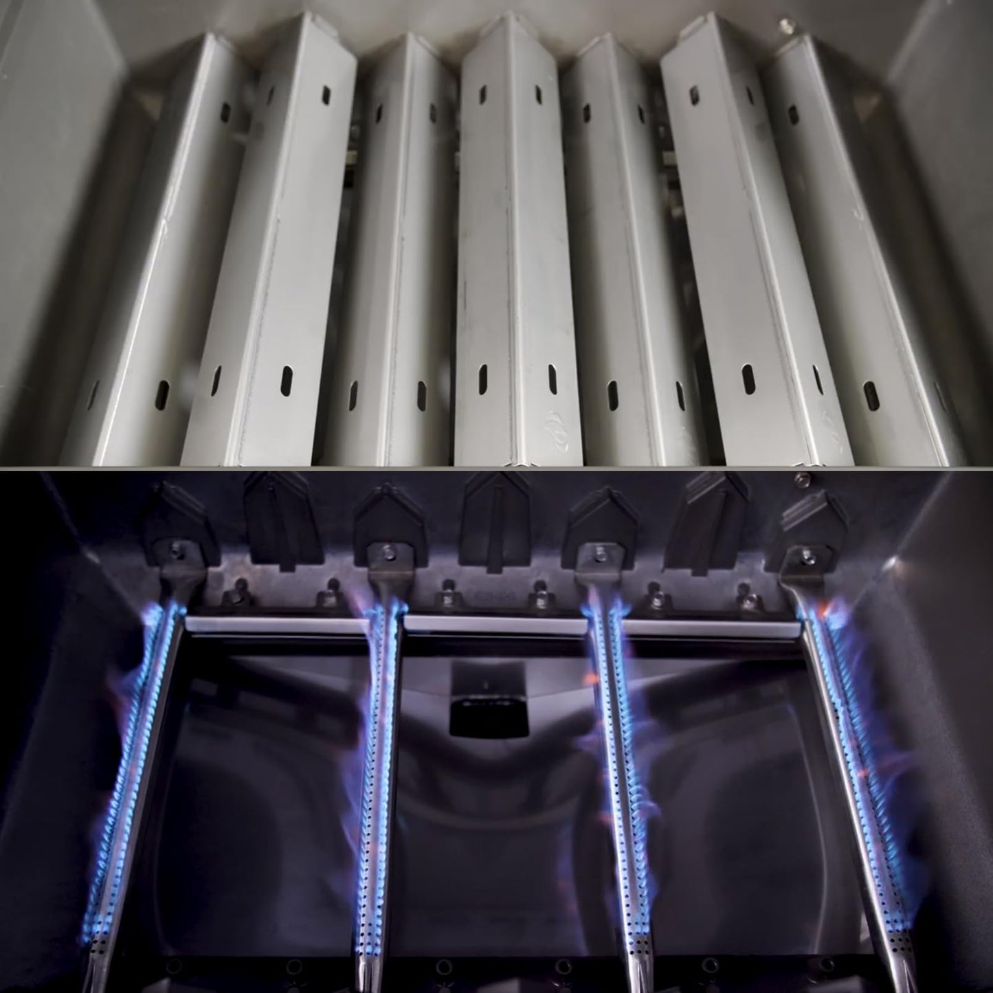 BBQSAVIOR SC13 BBQ Replacement Parts for Napoleon Prestige 500 PRO 500 Napoleon Rogue Series 525 625 425 Stainless Steel 7 Sear Plates and 4 Burner Tubes