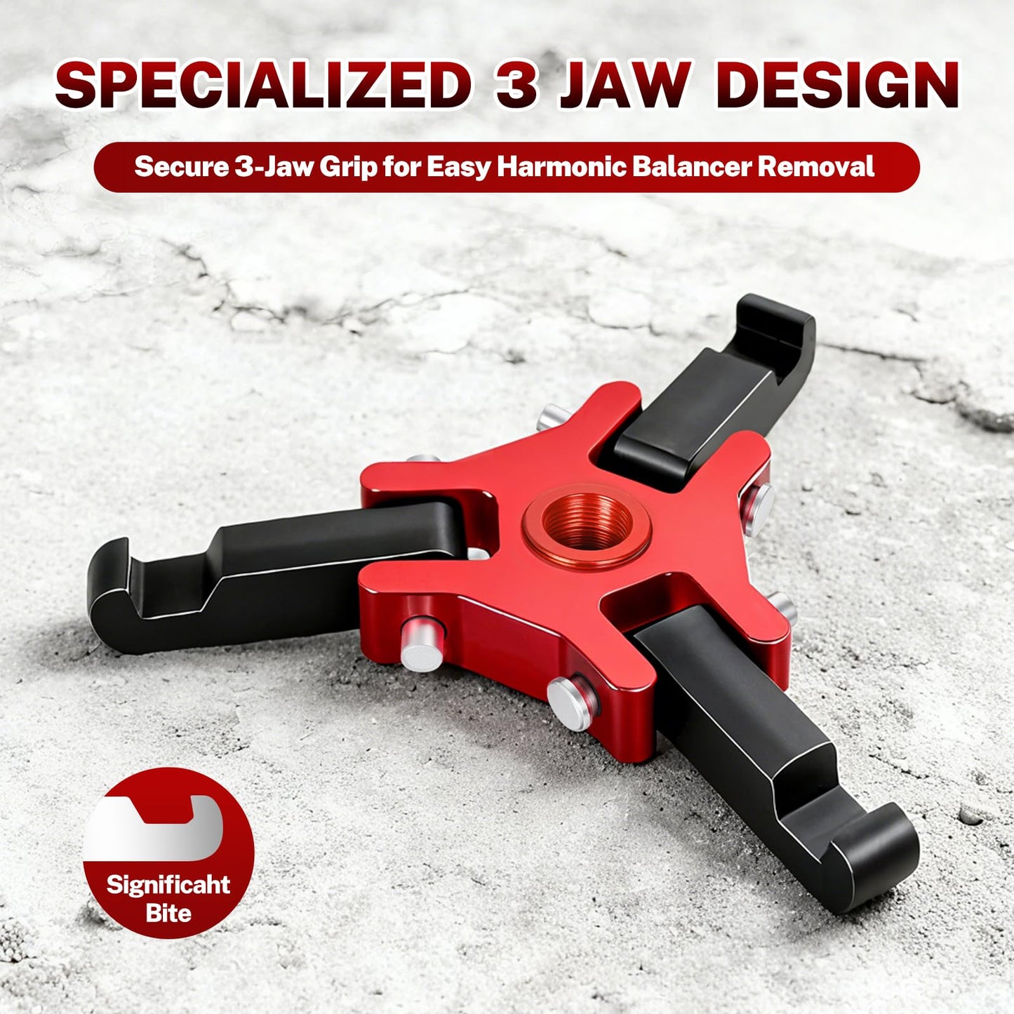 BILITOOLS Harmonic Balancer Puller Set, Adjustable 3-Jaw Puller for Removing Harmonic Damper Pulley Compatible with Chevy GM Chrysler ect.