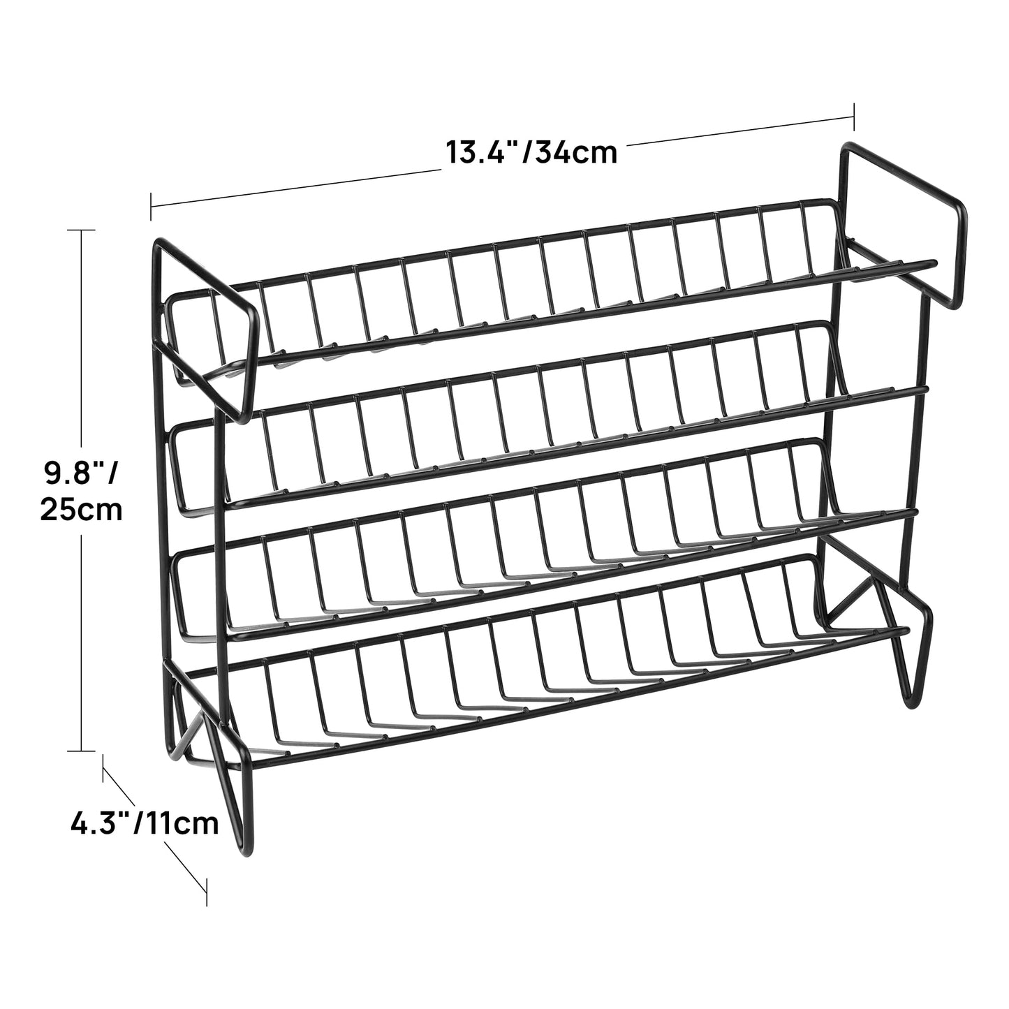Vtopmart Spice Rack Organizer for Cabinet, 4 Tier Spice Organizer with 28 Empty Spice Jars and 432 Blank Labels, Seasoning Organization for Countertop, Cabinet, Kitchen, Pantry, Cupboard