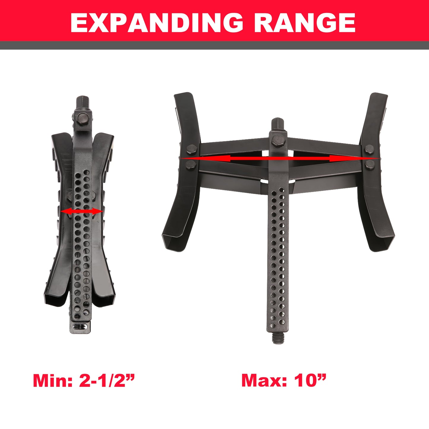 PEAKTOW Heavy Duty Lockable RV Tire Wheel Chock Stabilizer, RV Wheel Immobilizers for Camper Motorhome and Travel Trailer, with Wrench and Two Locks, 2PK