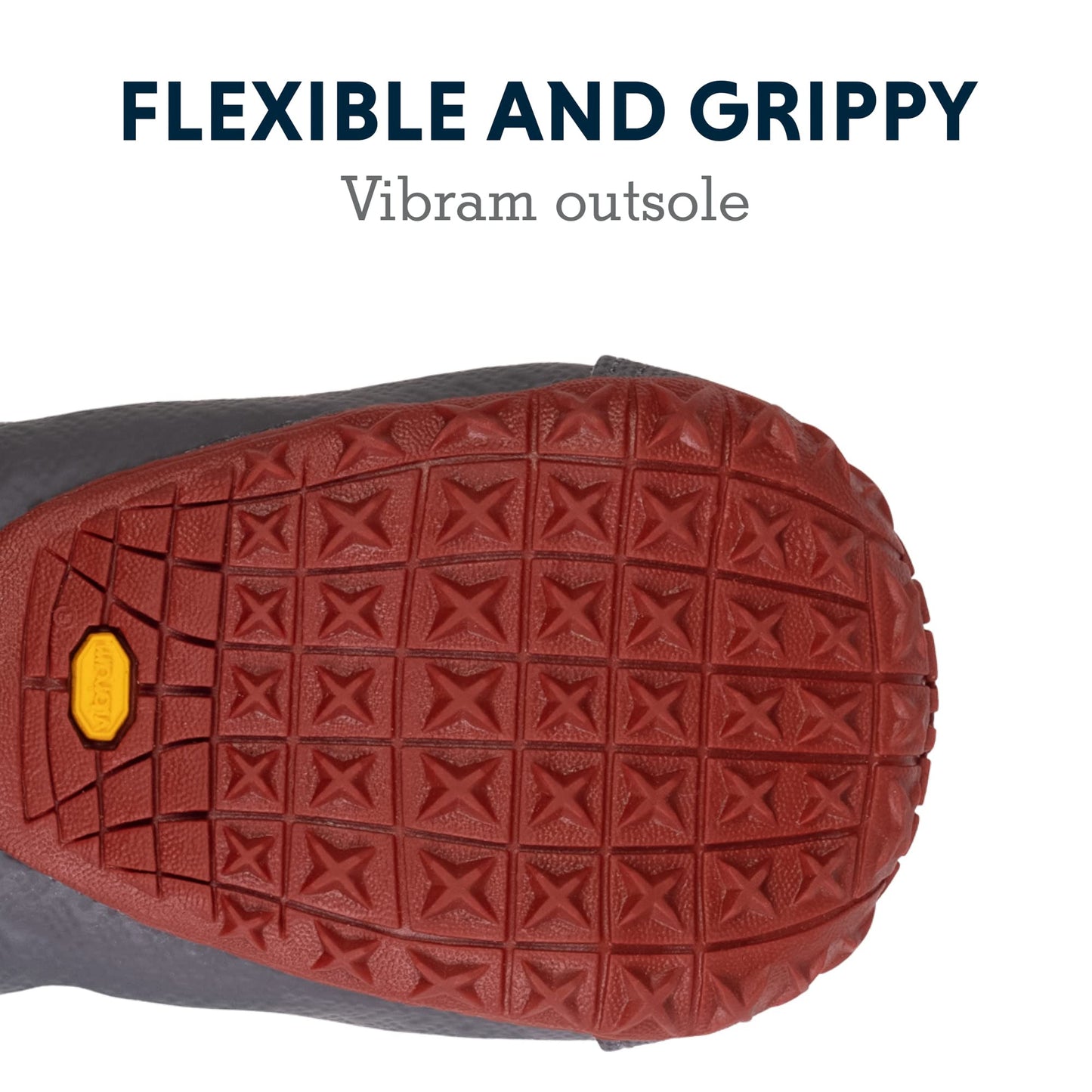 Ruffwear, Grip Trex Dog Boots, Outdoor Booties with Rubber Soles for Hiking and Running, Red Sumac, 2.50"