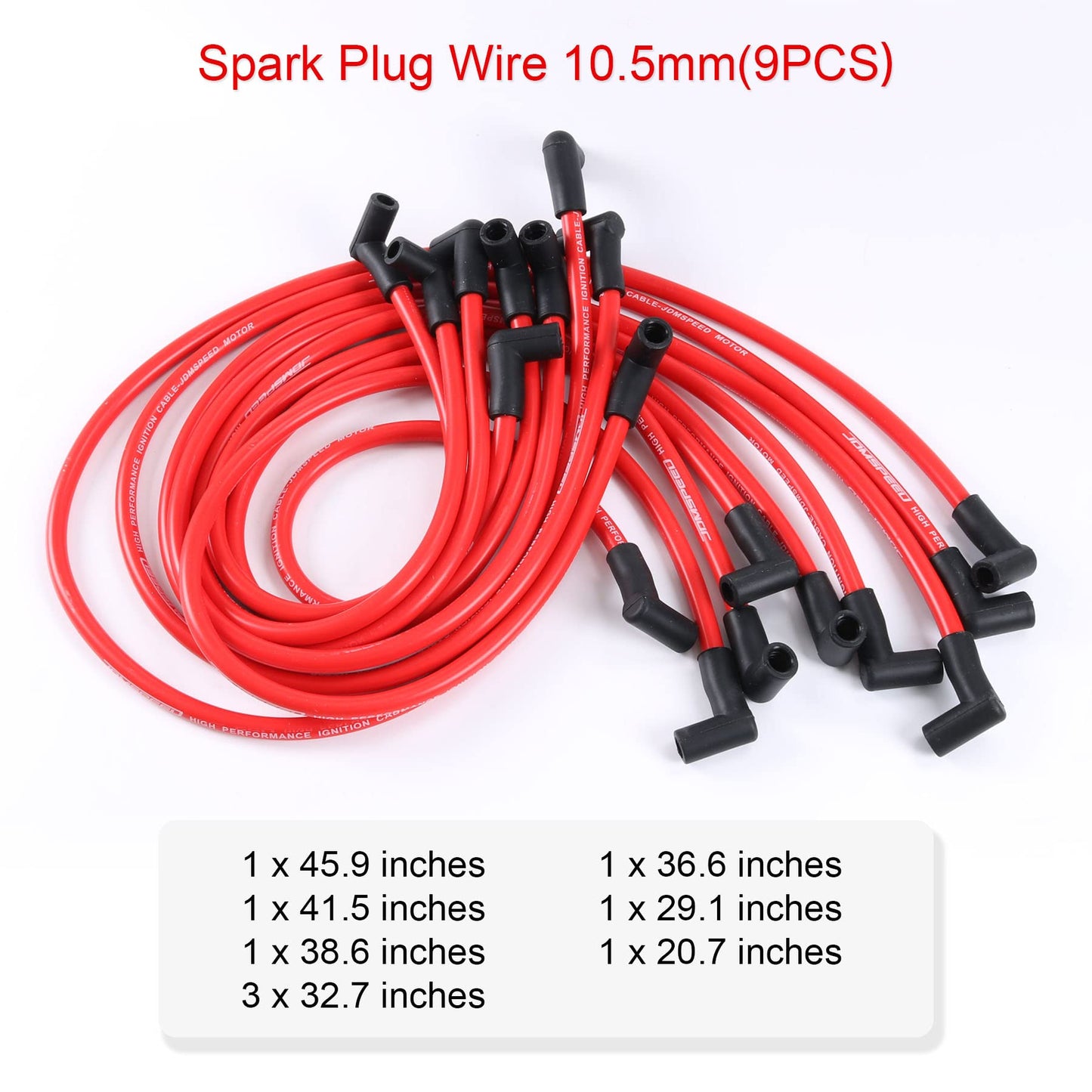 JDMSPEED New 10.5mm Spark Plug Wire Set Replacement for HEI SBC BBC 350 383 454 Electronic
