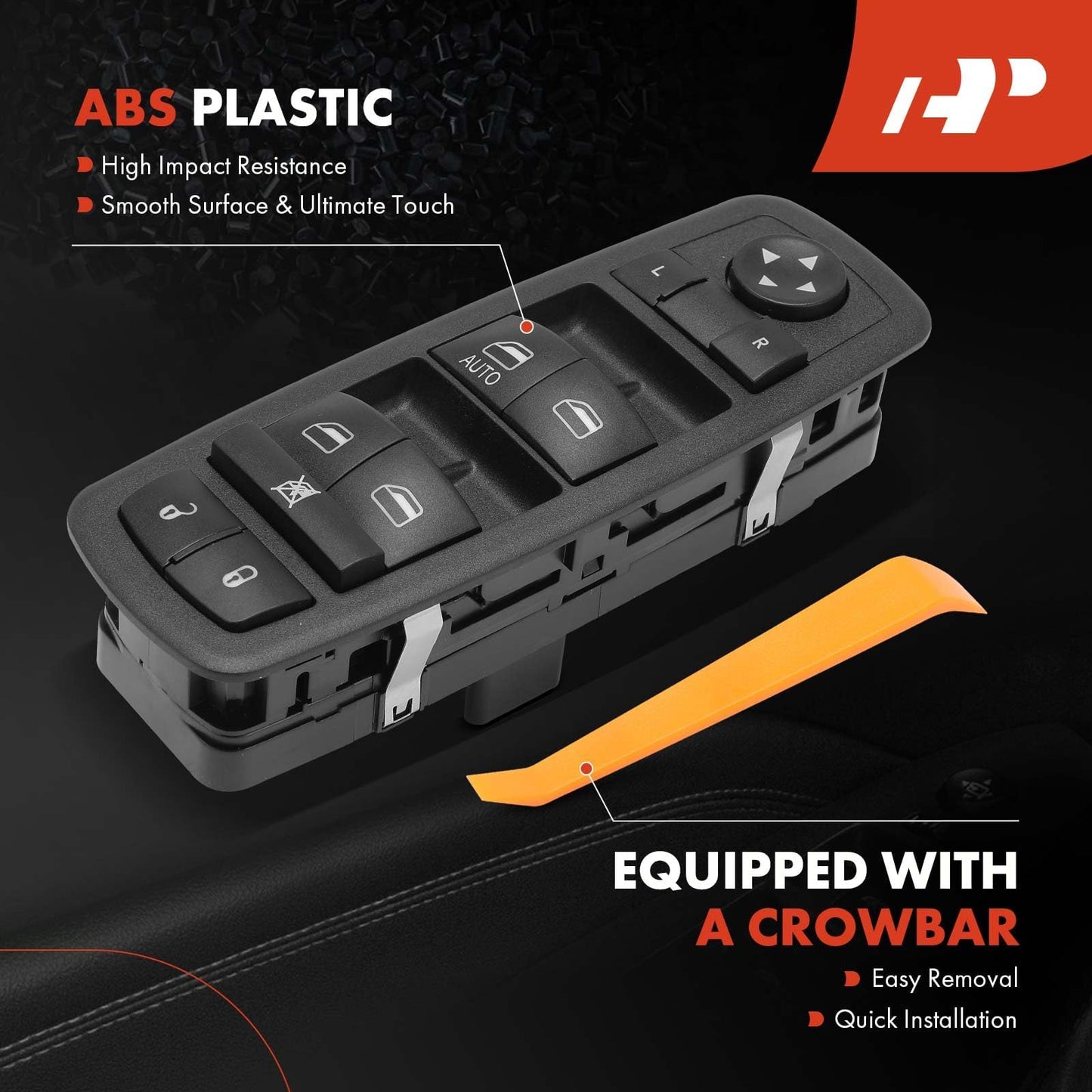 A-Premium Master Power Window Switch Compatible with Dodge Journey 2011-2016, 8+13 Pins, With Driver Auto Up/Down, Front Left Driver Side