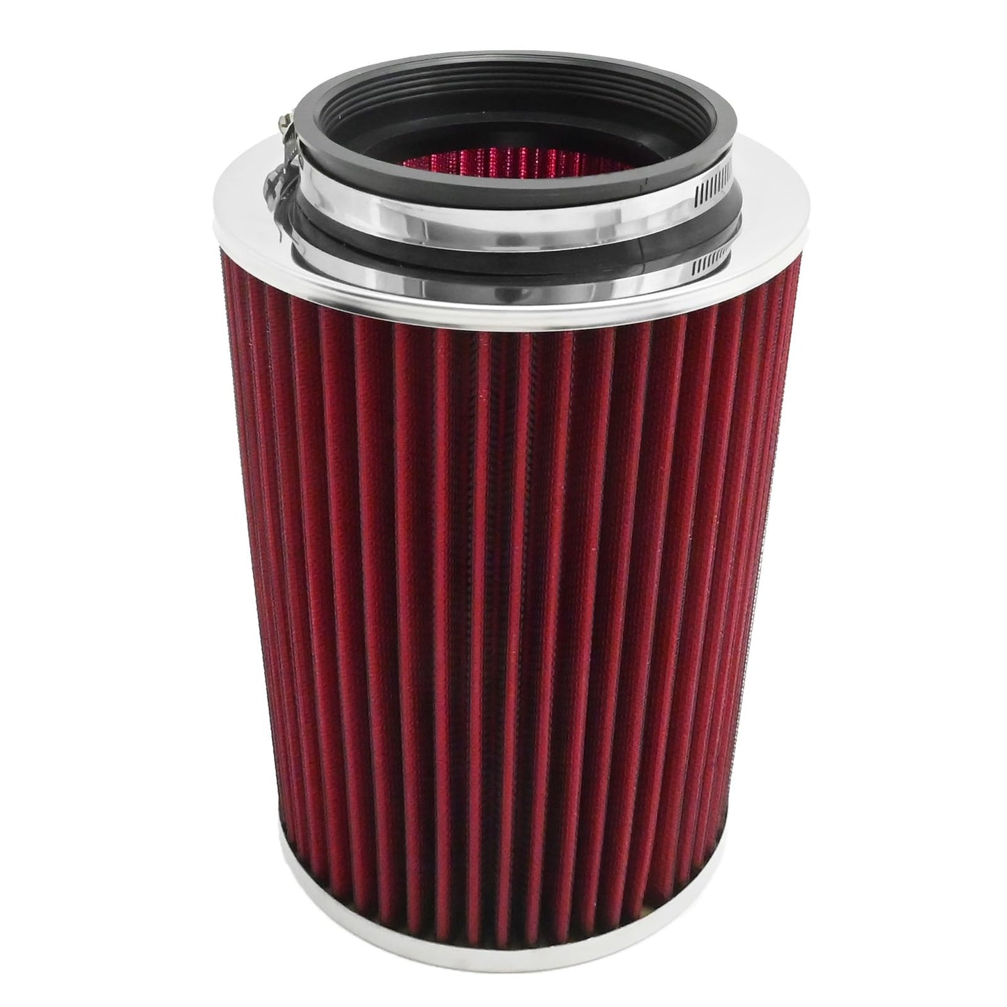 Anxingo 4-Inch 102 MM Inlet Round Taper Cone Air Filter Cleaner, Washable Reusable for Car and Motorcycle