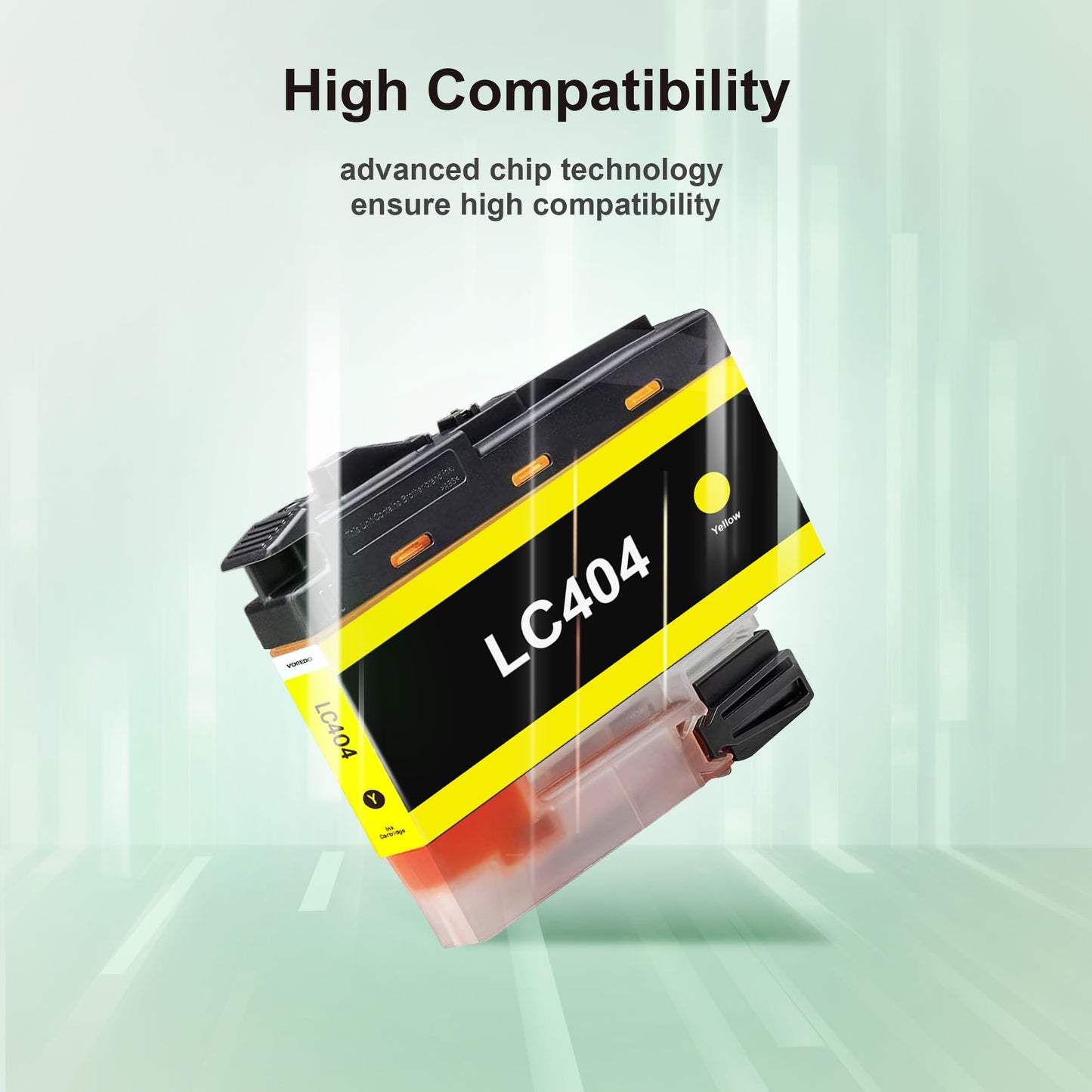 LC404 Ink Cartridges Compatible Replacement MFC-J1205W Ink Cartridges VOREDO LC-404 LC404 High Yield Work with Brother MFC-J1205W, MFC-J1215W, MFC-J1205W XL Printer (4 Pack)