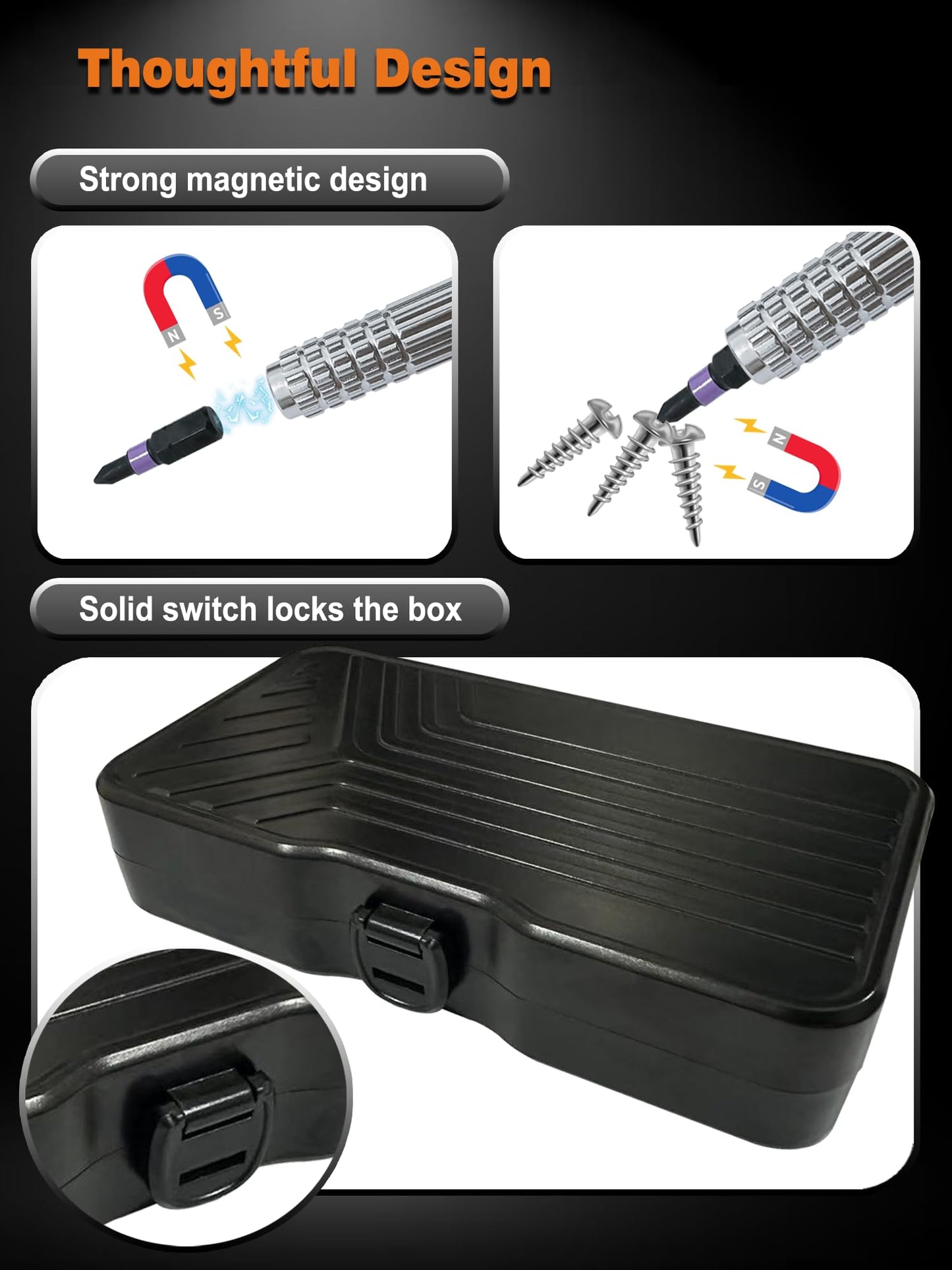 40 in 1 Ratcheting Screwdriver Set, S2 Alloy Steel Driver Bit Kit with T Detachable Handle, DIY Magnetic Multi Bits Precision Tool Repair for Electronics PC Glasses Watch