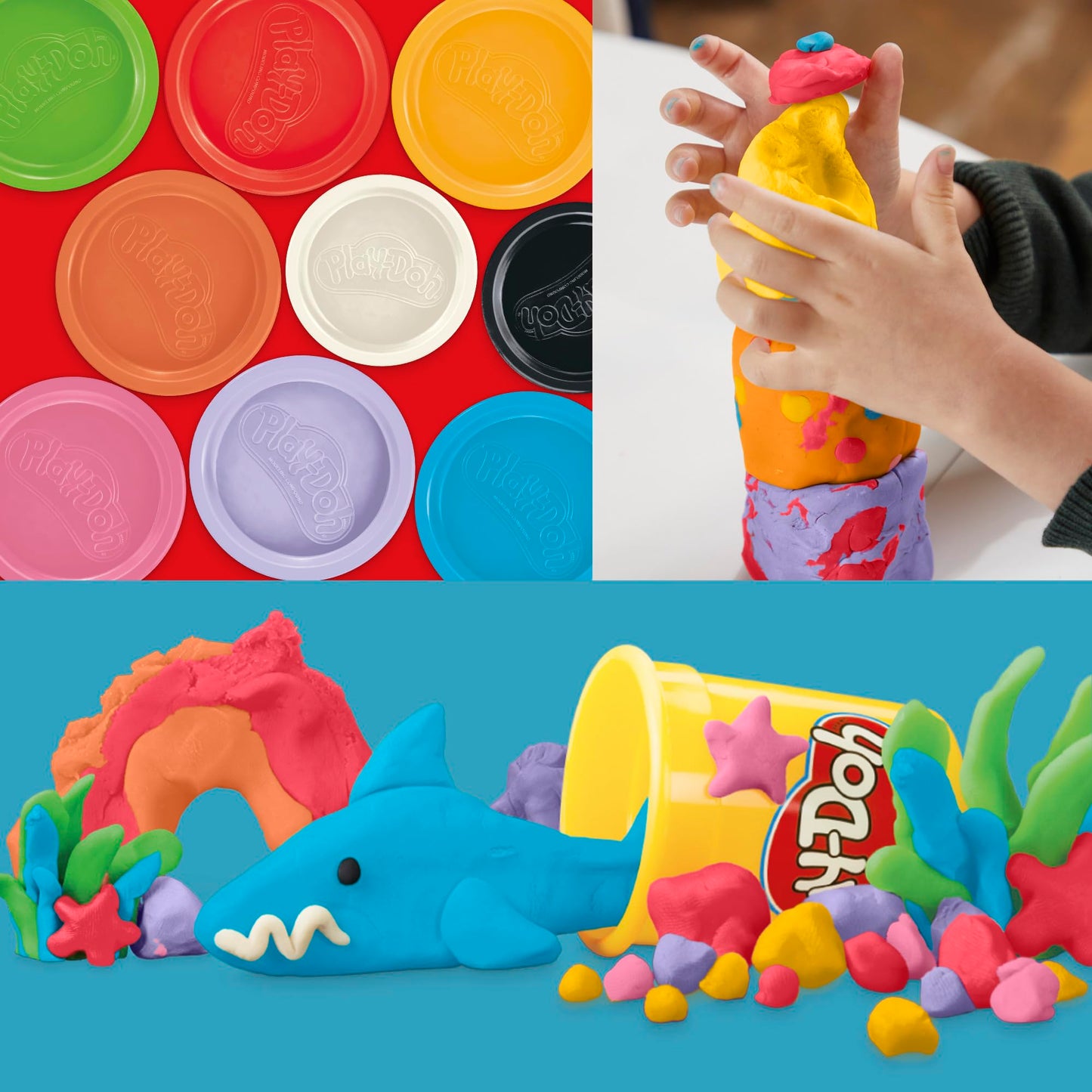 Play-Doh Bulk Pack of 48 Cans, 6 Sets of 8 Modeling Compound Colors, Perfect for Halloween Treat Bags, Party Favors, Arts & Crafts, 3oz, Preschool Toys 2+ (Amazon Exclusive)