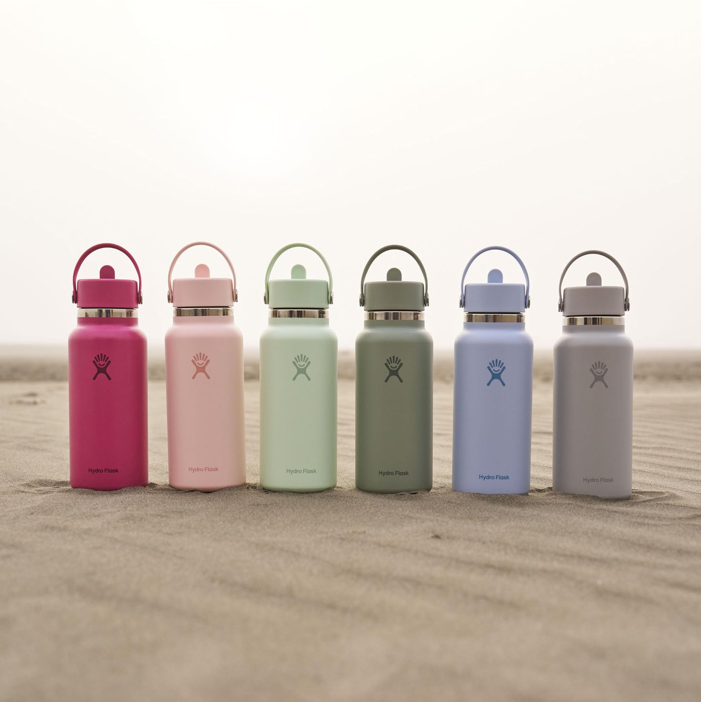 Hydro Flask 32 Oz Stainless Steel Wide Mouth Water Bottle with Leakproof Flex Straw Cap, Trillium