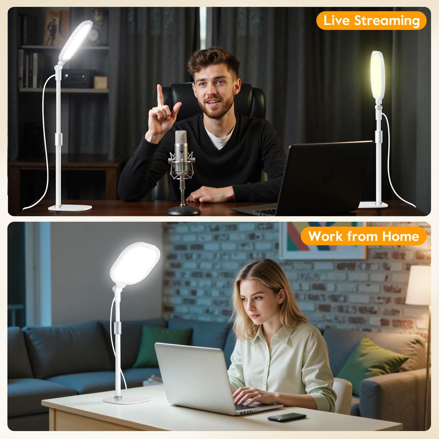 Desktop Video Conference Light for Zoom Meeting (1Pack White)