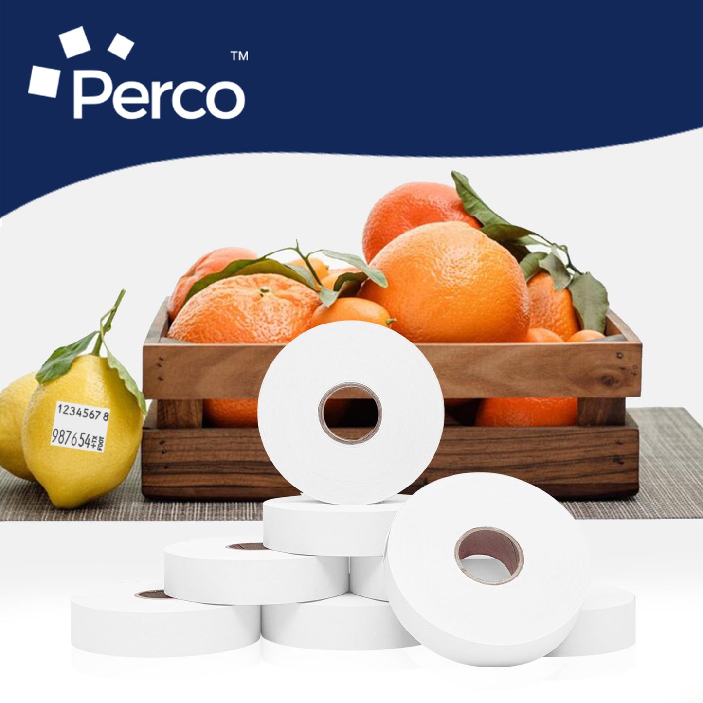 Perco White Pricing Labels for Monarch 1136 Price Gun - 8 Rolls, 14,000 Price Marking Labels
