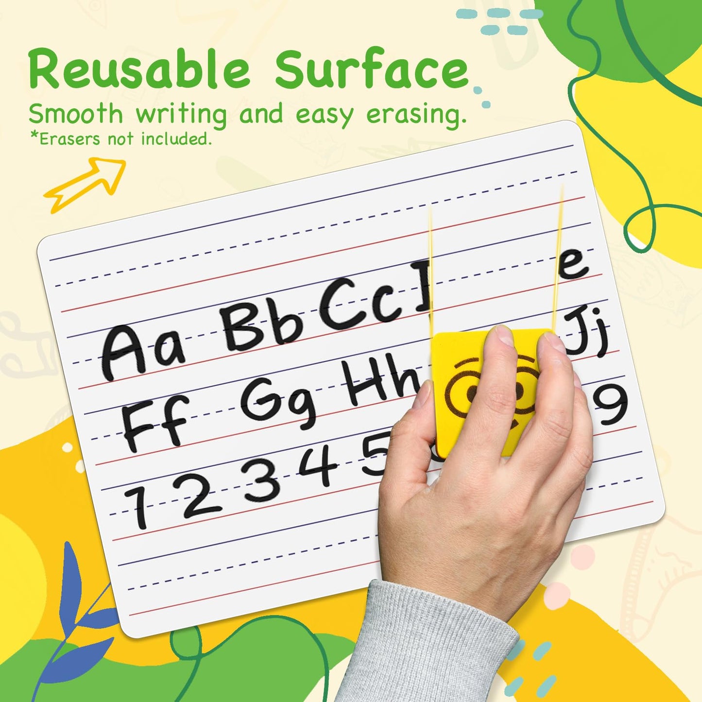 Ohuhu 30-Pack Small White Boards – 9 x 12 Inch Portable Mini Dry Erase Boards - Double-Sided Plain & Lined Whiteboard Class Set for Teachers, Students, Classroom & Back-to-School Supplies