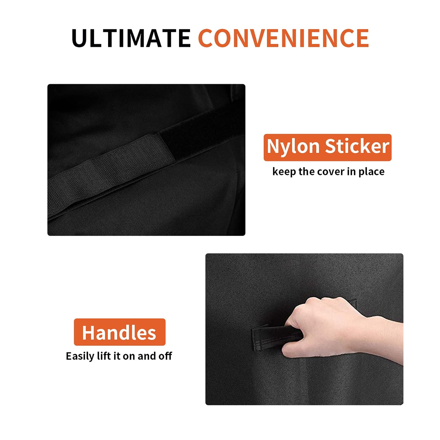 Roastove BBQ Grill Cover, 600D Heavy Duty Oxford Fabric Grill Cover for Weber,Brinkmann,Char Broil etc.(UV & Dust & Water Resistant, Weather Resistant, Rip Resistant)(52" L x 26" W x 43" H, Black)…