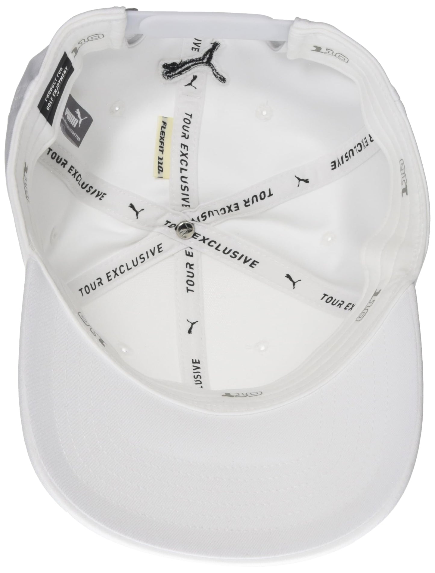 pumagolf Men's P Cap, White Glow-Puma Black, One Size