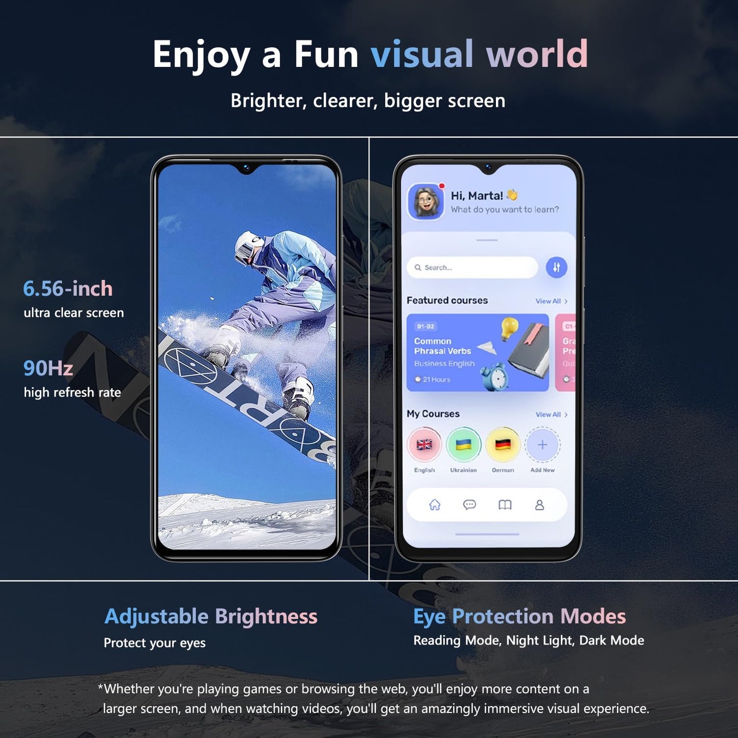 OUKITEL C36 Smartphone, Unlocked Cell Phone Canada, Android 14 Phone, 16GB+256GB/TF 2TB Expandable, 6.56'' HD+ Large Screen, 90Hz, 5150mAh Phone, 4G Sim 3 Card, Fingerprint/Face Unlock Telephone, GPS