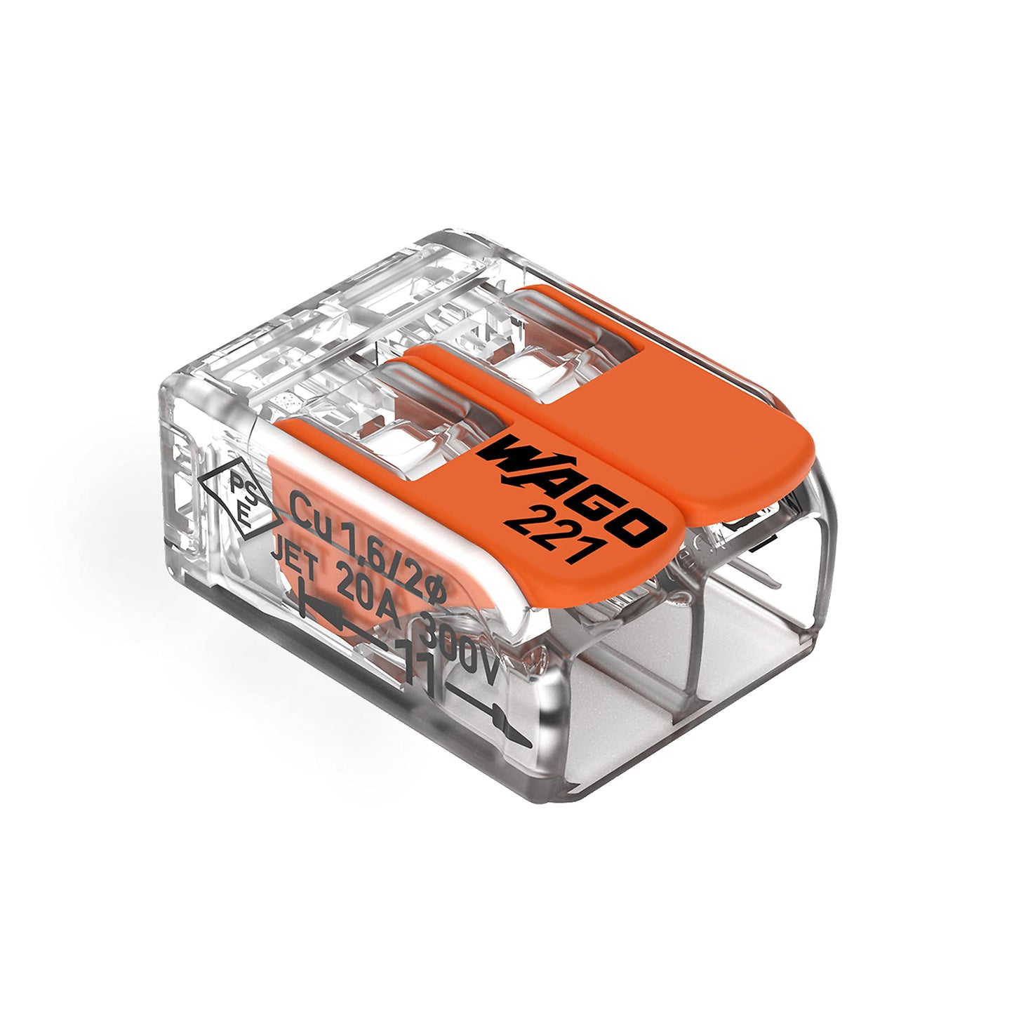 WAGO 221-412 2-Conductor Compact Splicing Connectors (Pack of 100)