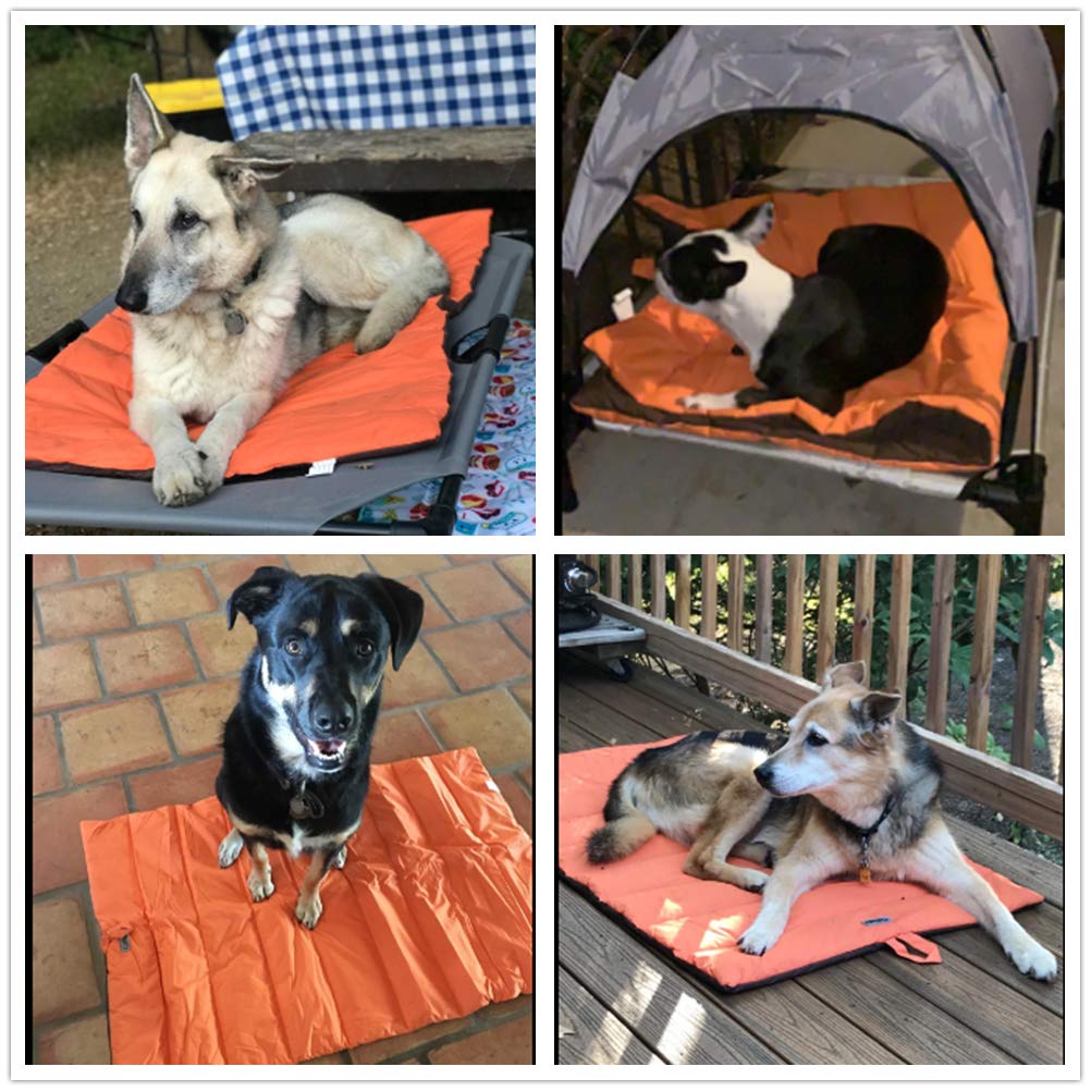 Cheerhunting Outdoor Dog Bed Portable Travel Dog Bed Extra Large Dog Mat Cat Mat Orange Oversize Waterproof Dog Mat Pet Mat