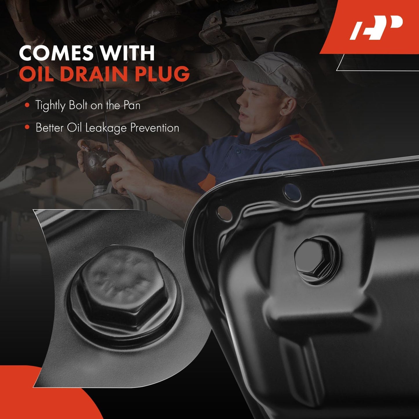 A-Premium Lower Engine Oil Pan Sump with Drain Plug, Compatible with Dodge Grand Caravan 2011-2020, Journey 2011-2019, Avenger 2011-2014 & Chrysler Town & Country, 200 & Ram C/V, Only Fit 3.6L