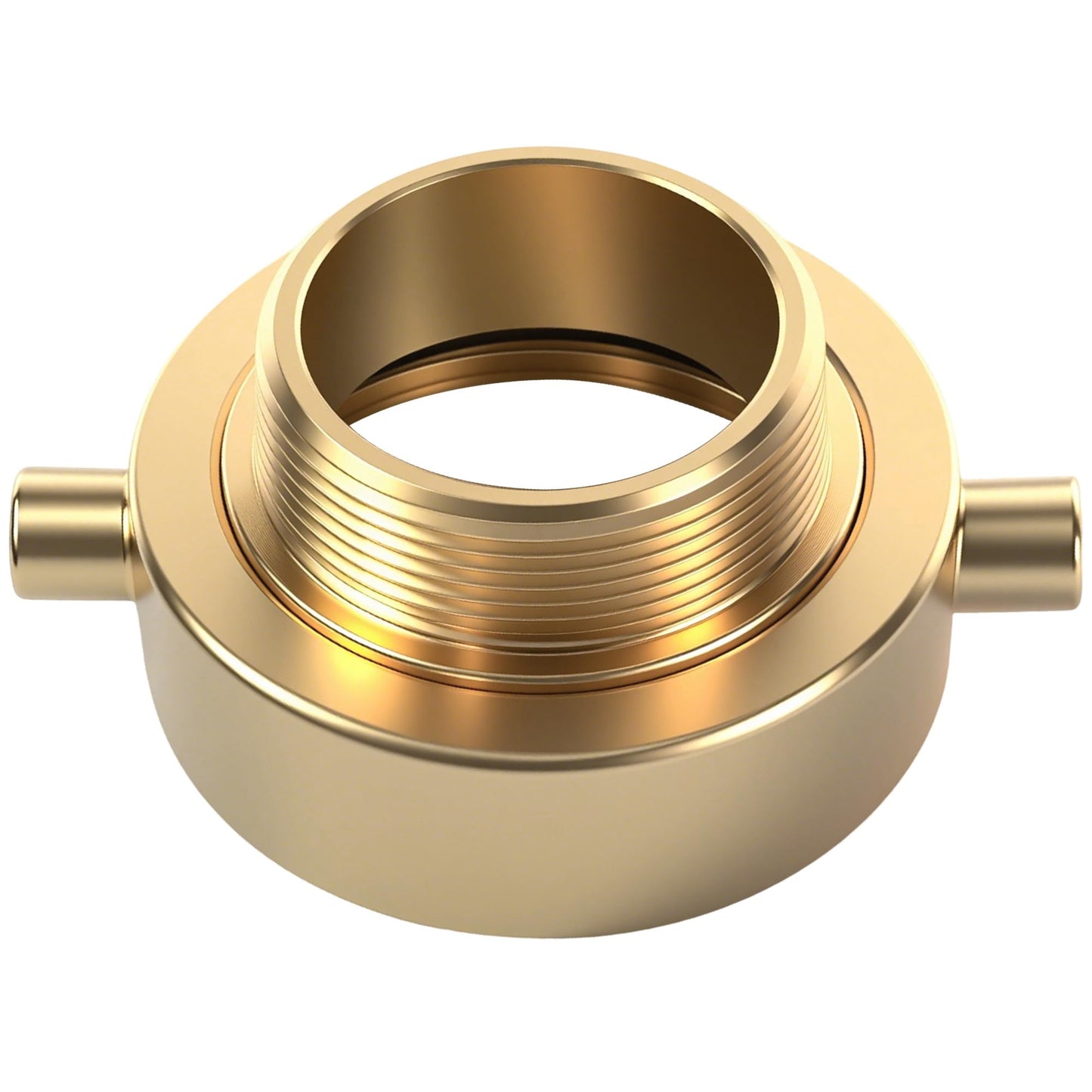 SpringSpray Swivel 2-1/2" NST (NH) Female x 2" NPT Male Brass Fire Hydrant Adapter with Pin Lug Brass Fire Equipment Hose Adapter