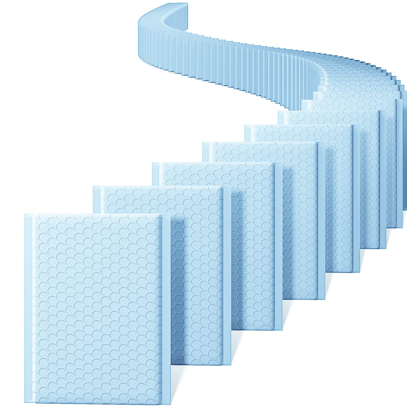 Metronic Bubble Mailers 6x10" 100 Pack Usable Size 6x9" Self Seal Bubble Mailer Thick Padded Envelopes Shipping Envelopes Cushion Mailers for Mailing Jewelry Makeup Supplies Light Blue