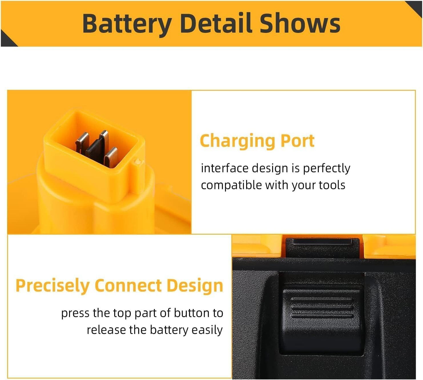JAUKIST 18V Replacement Battery for DeWalt DC9096, 5.0Ah 18 Volt XRP Replacement Batteries Compatible with DeWalt DC9096 DC9098 DE9096 DE9098 DE9098 DW9096 DW9095 Cordless Power Tools 2 Pack