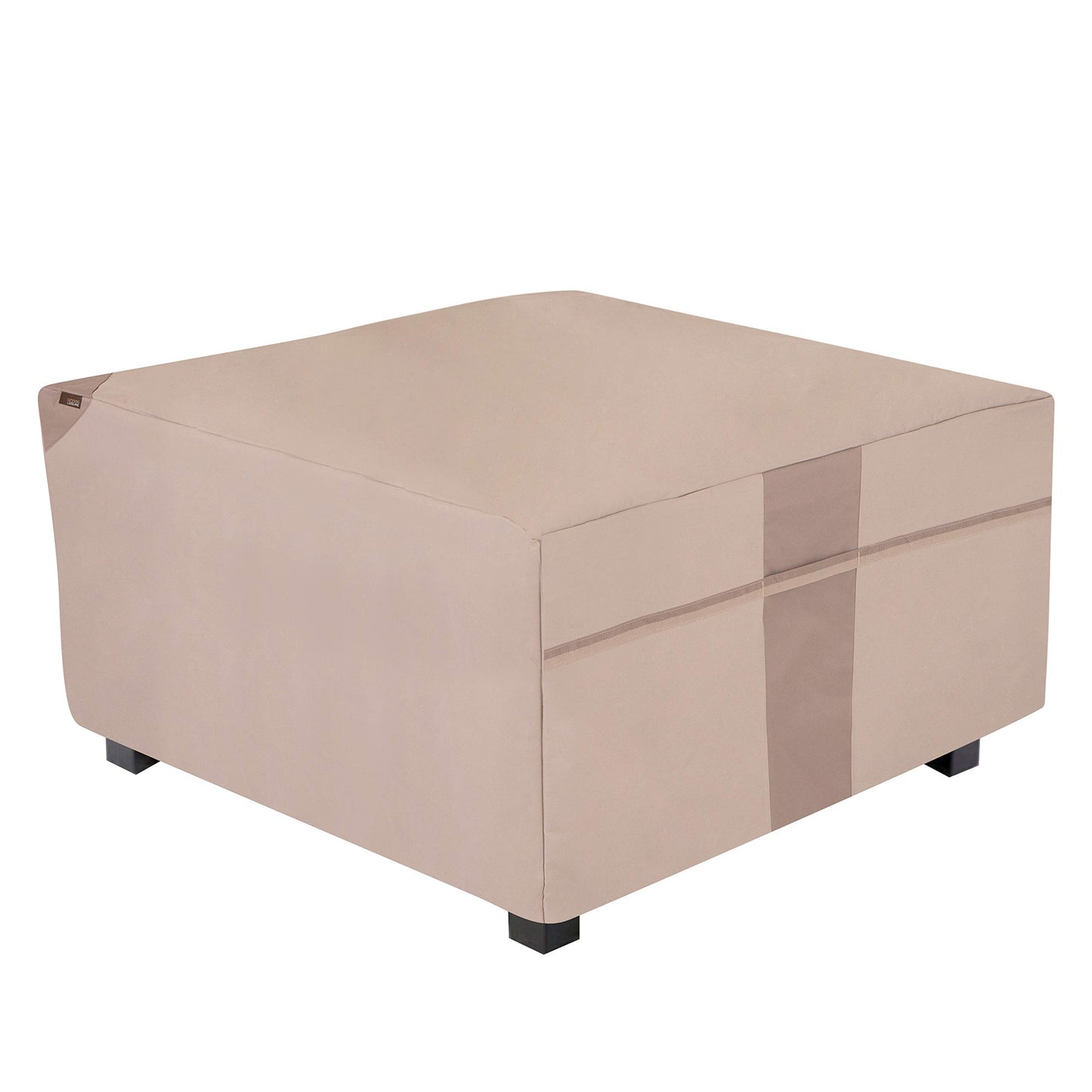 Modern Leisure Monterey Outdoor Patio Fire Pit Table Cover, 42" L x 42" W x 22" H, Beige