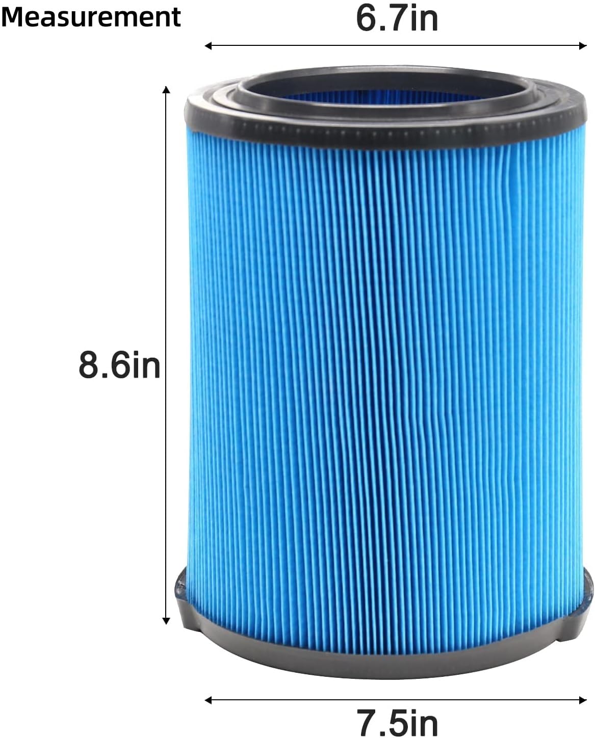 GIB VF5000 Filter 2 Pack, Compatible with Ridgid Shop Vac Filter 6-20 Gallon Wet Dry Vacuum Cleaner, 3 Layer Pleated Vacuum Filter Fits WD1450 WD0970 WD1270 WD09700 WD06700 WD1680 WD1851 WD1956