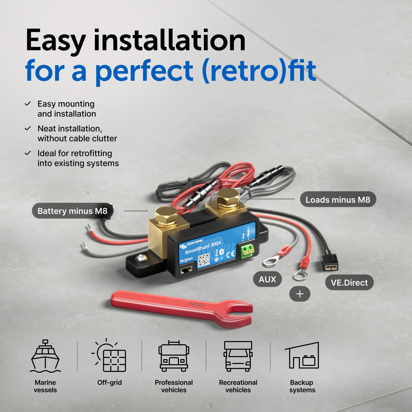 Victron Energy SmartShunt 300A 50mV Battery Monitor (Bluetooth)