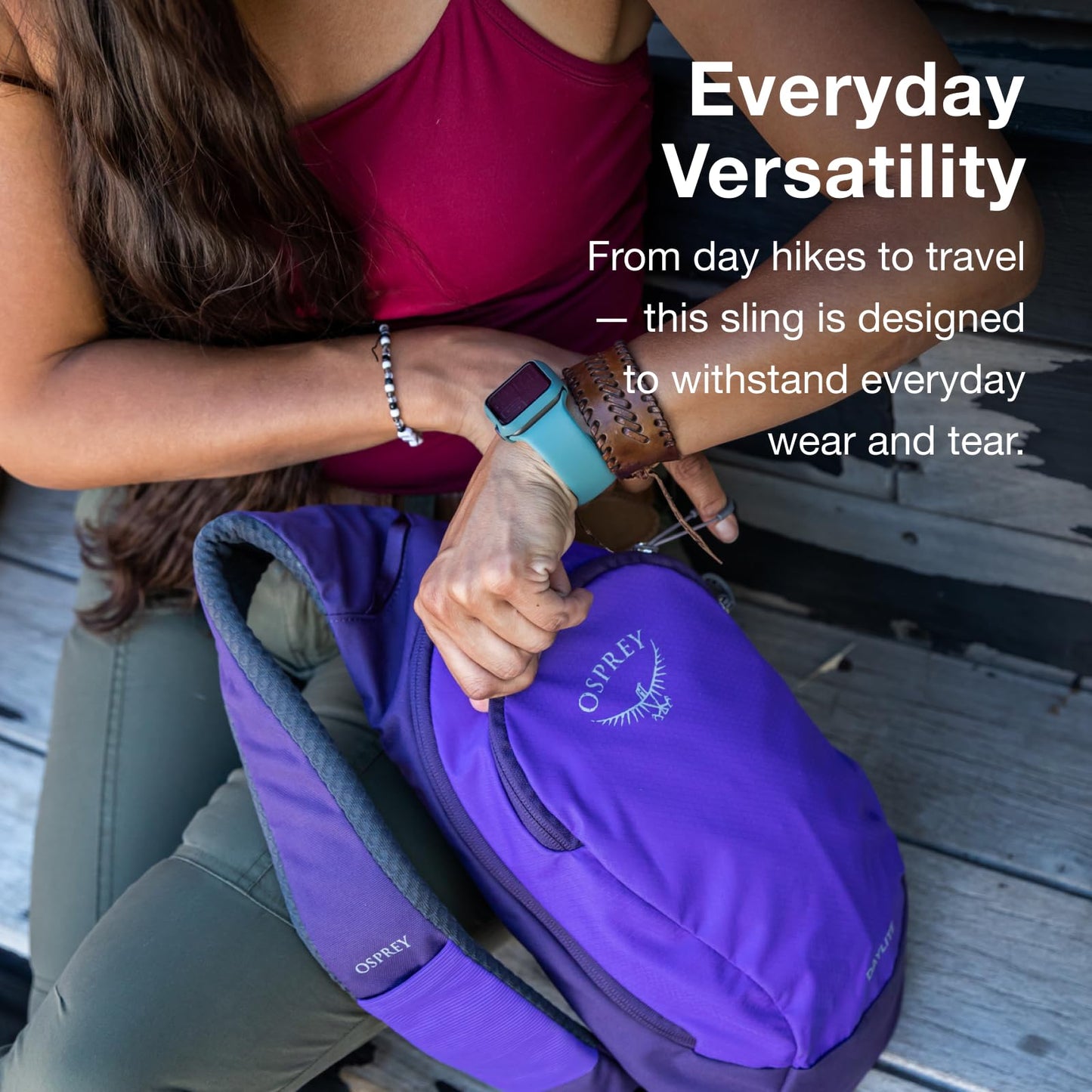 Osprey Daylite Shoulder Sling Bag, Magma Brown/Tungsten