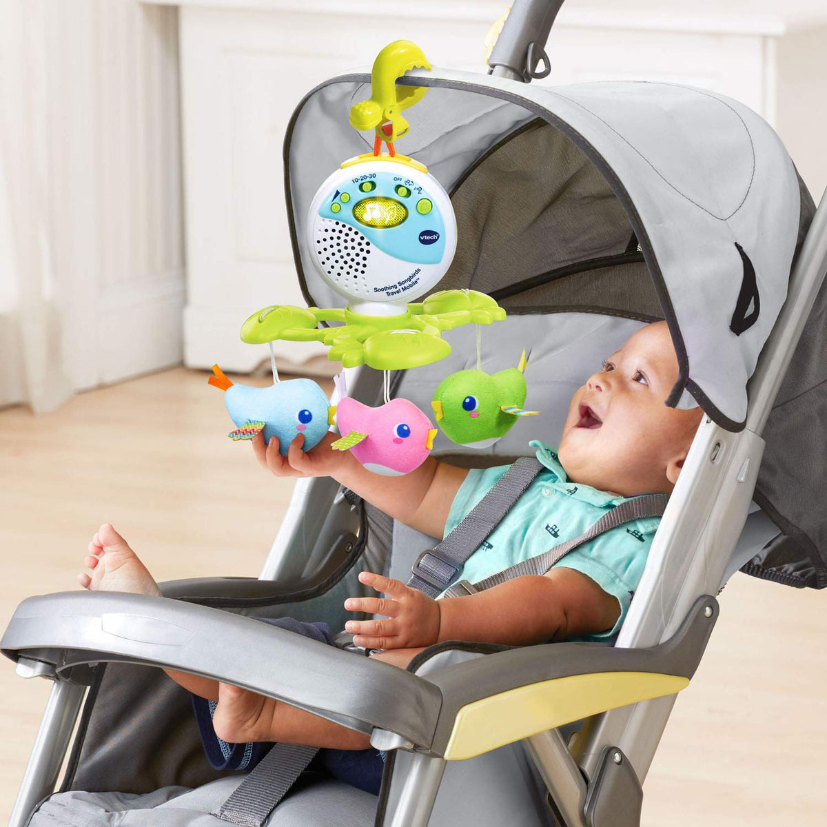 VTech Soothing Songbirds Travel Mobile - English Version, White