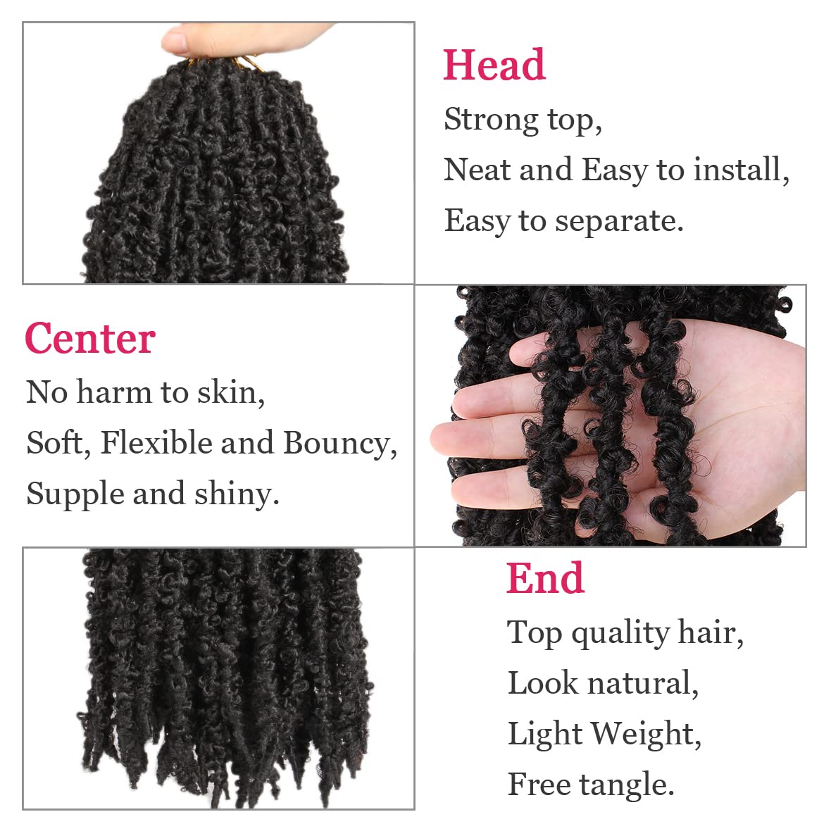 Leeven 30 Inch Distressed Faux Locs Long Butterfly Locs Crochet Braids Hair Pre-looped Synthetic Crochet Soft Locs 30 In Goddess Locs Hair Extensions for Women(6 Pack 1B#)