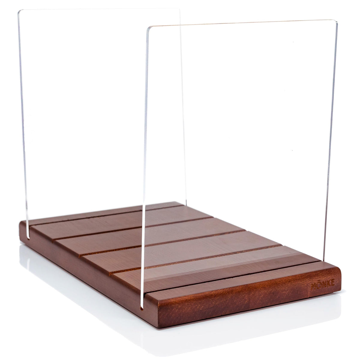 MÖNKE Premium Vinyl Record Storage - a Mid-Century Style Record Holder for Albums, 60-70 LP Capacity - Complements Any Record Player (Brown)