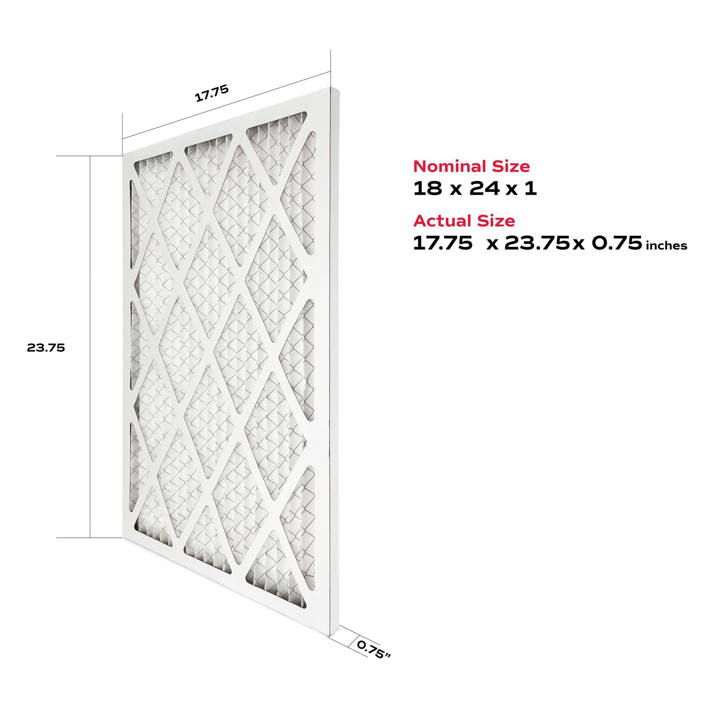True Blue 318241.4 Allergen 18-Inch by 24-Inch by 1-Inch Air Filter, 4-Pack