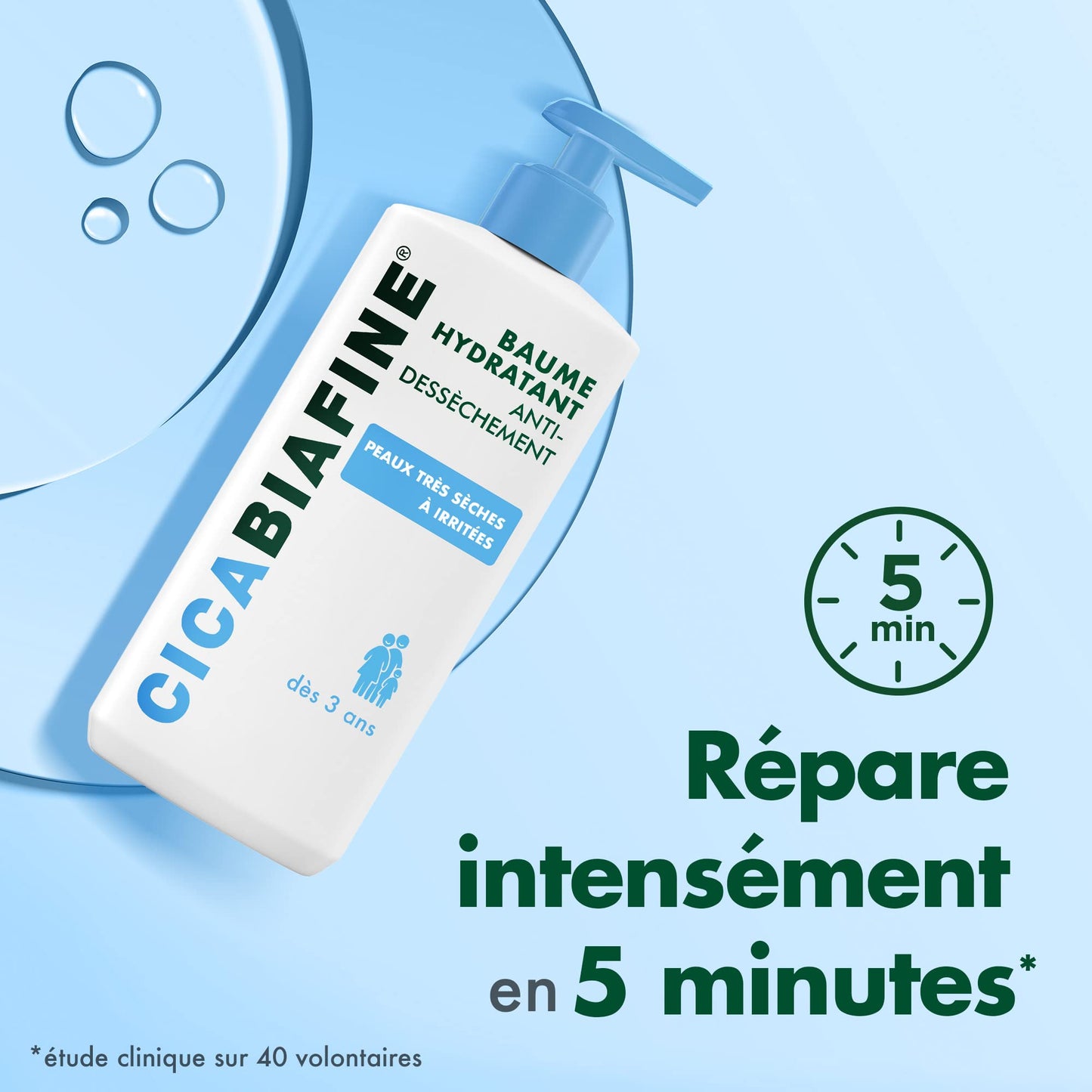 CICABIAFINE Baume Hydratant Corporel Quotidien Peaux Très Sèches (400 ml)