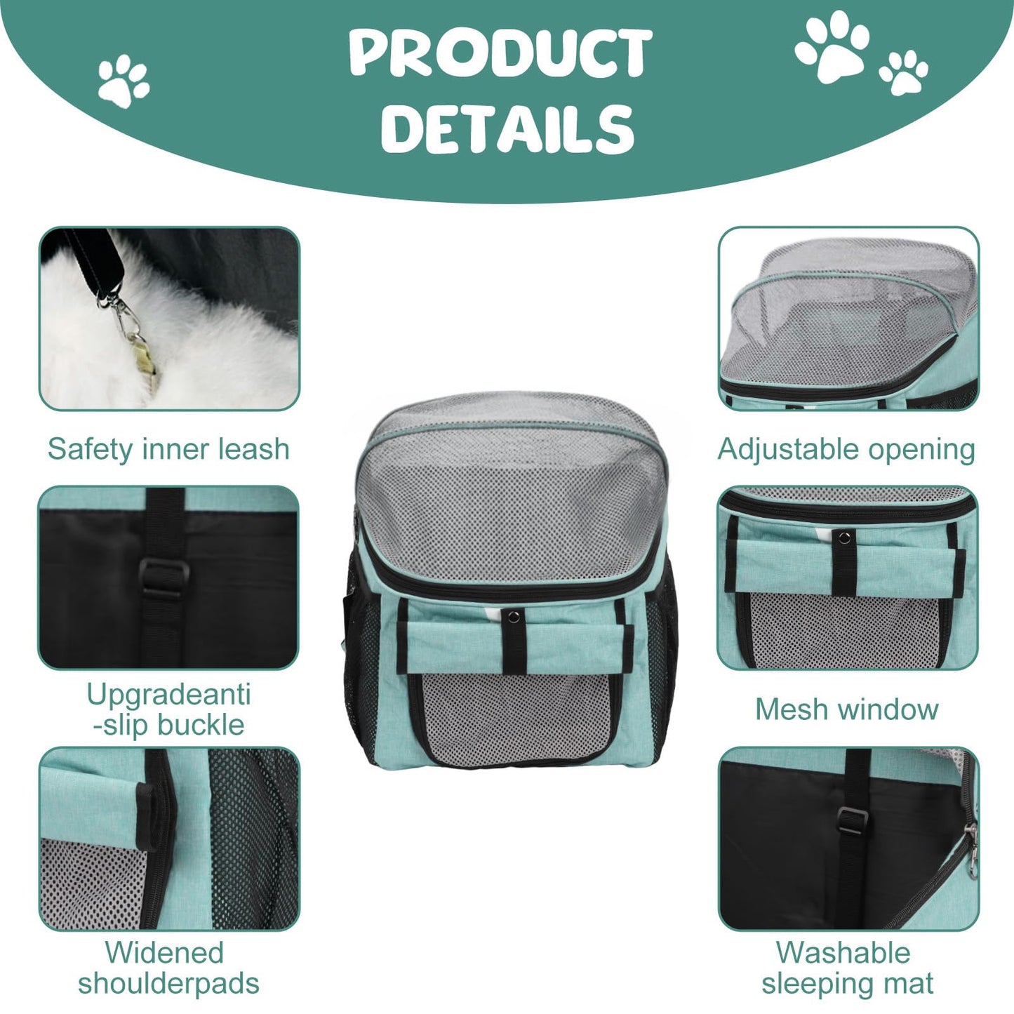Pet Bicycle Basket, Front Mount Carrier for Small Dogs and Cats, Grey, 37x27x40 cm, 5 kg Capacity (Blue)