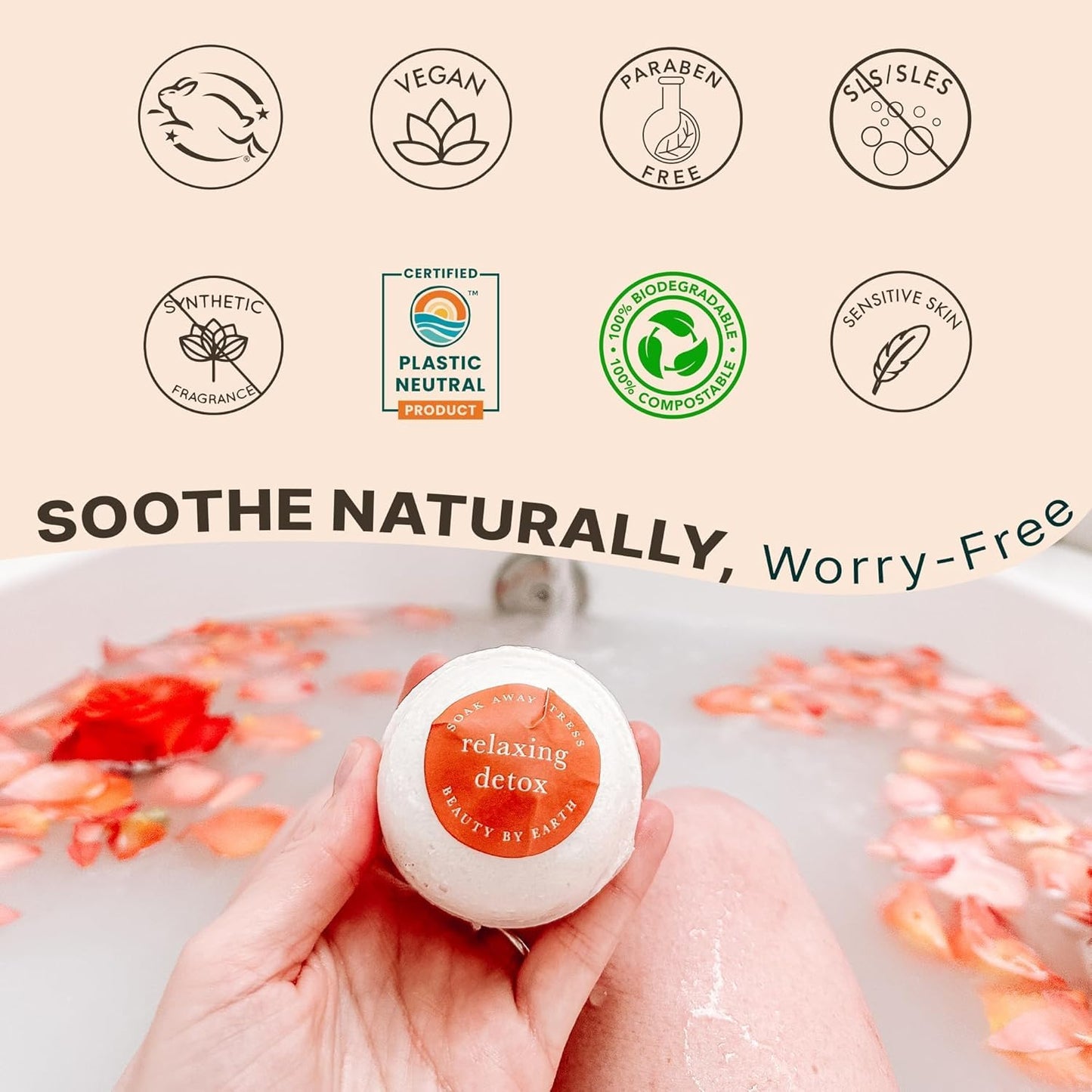 Bath Bombs Gift Set - Made with Organic & Natural Ingredients, Relaxing Spa Gifts for Women, Men & Kids