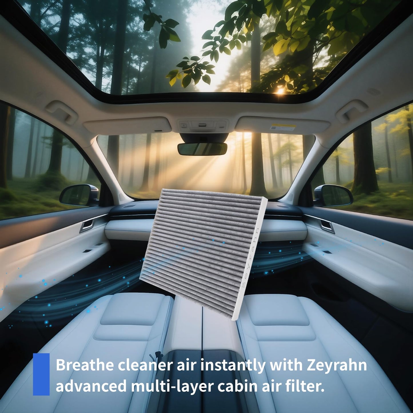 Zeyrahn Cabin & Engine Air Filter Kit for Chevy Traverse 2018-2025, Blazer 2019-2025, GMC Acadia 2017-2025, Buick Enclave 2018-2025, Cadillac XT5 2017-2025, XT6 2020-2025, Fits CA12166, CF11966