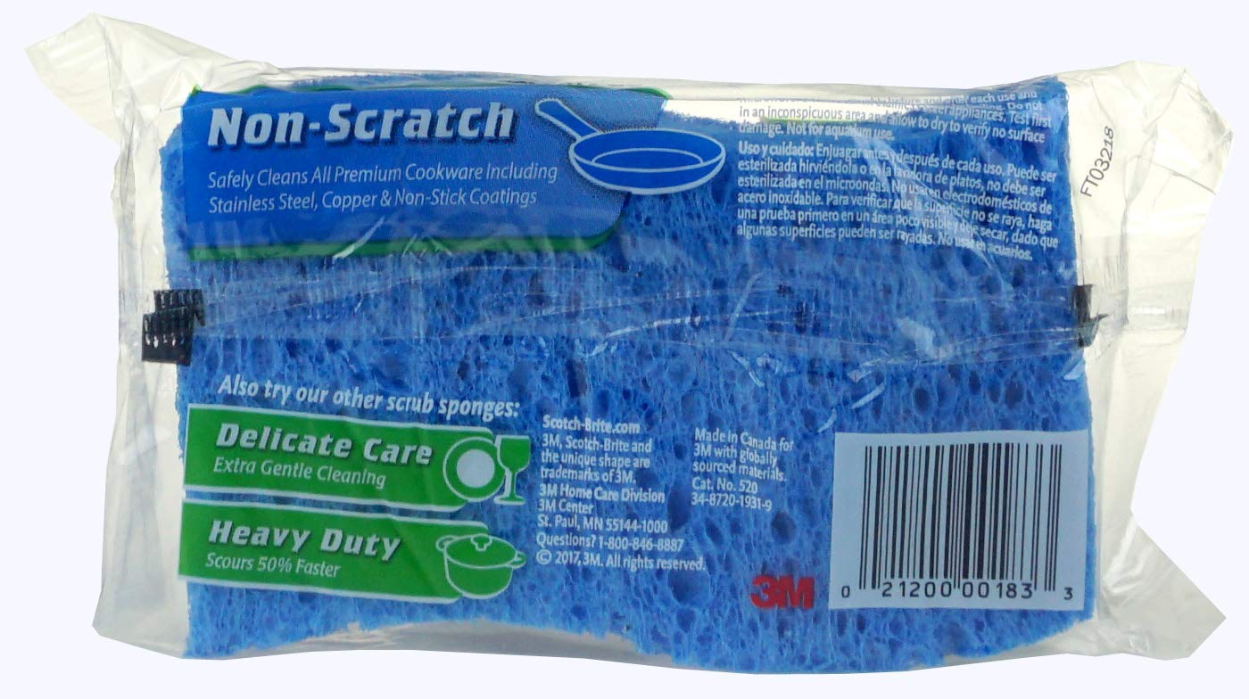 Scotch -Brite Non Scratch Scrub Sponges - 21 Pack - Individually Wrapped