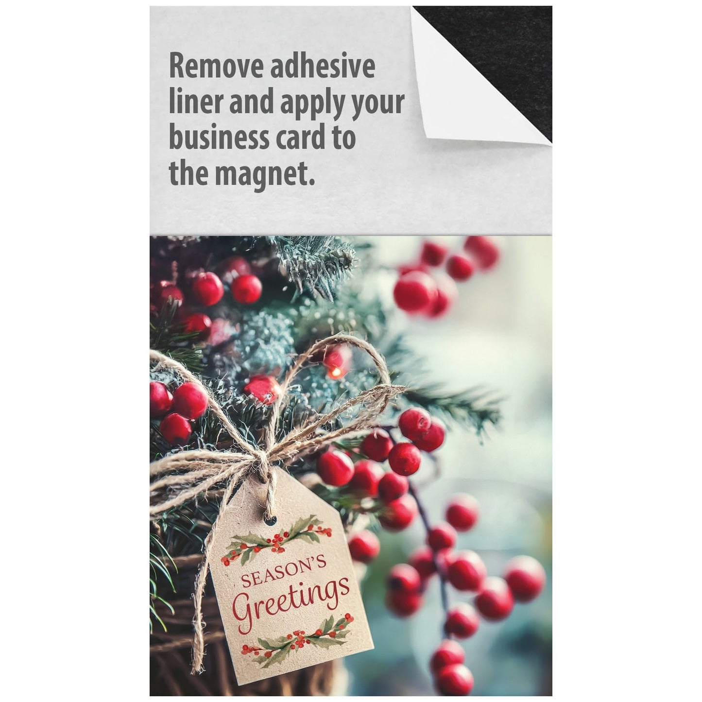 2025 Peel and Stick Magnetic Business Card Calendars, Box of 100, Includes Envelopes, Mail for 1oz Rate, Great Sales Marketing Tool (Season's Greetings)