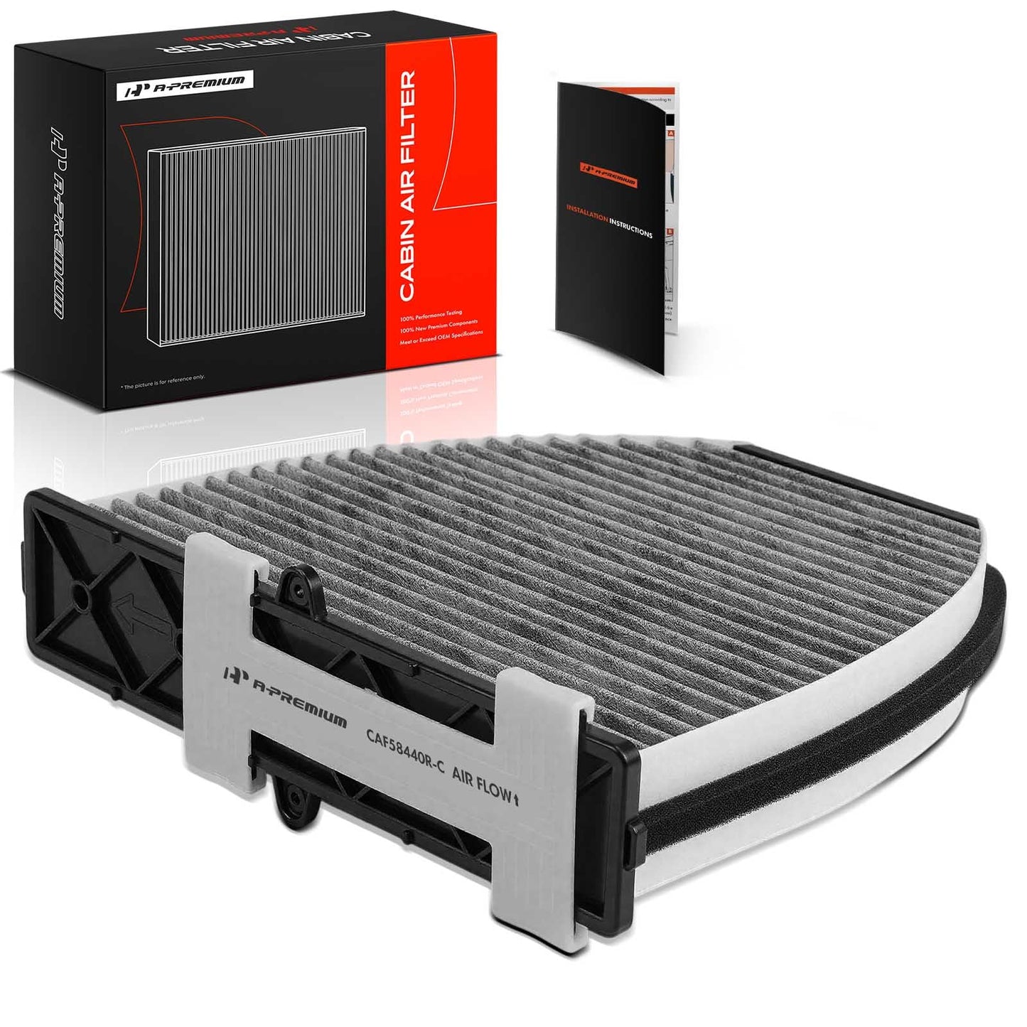 A-Premium Cabin Air Filter w/Activated Carbon - Compatible with Mercedes-Benz Models - C200, C250, C300, CLS350, CLS400, CLS550, E200, E250, E300, E400, E550, GLK250, GLK350, SL450, SL500, AMG GT