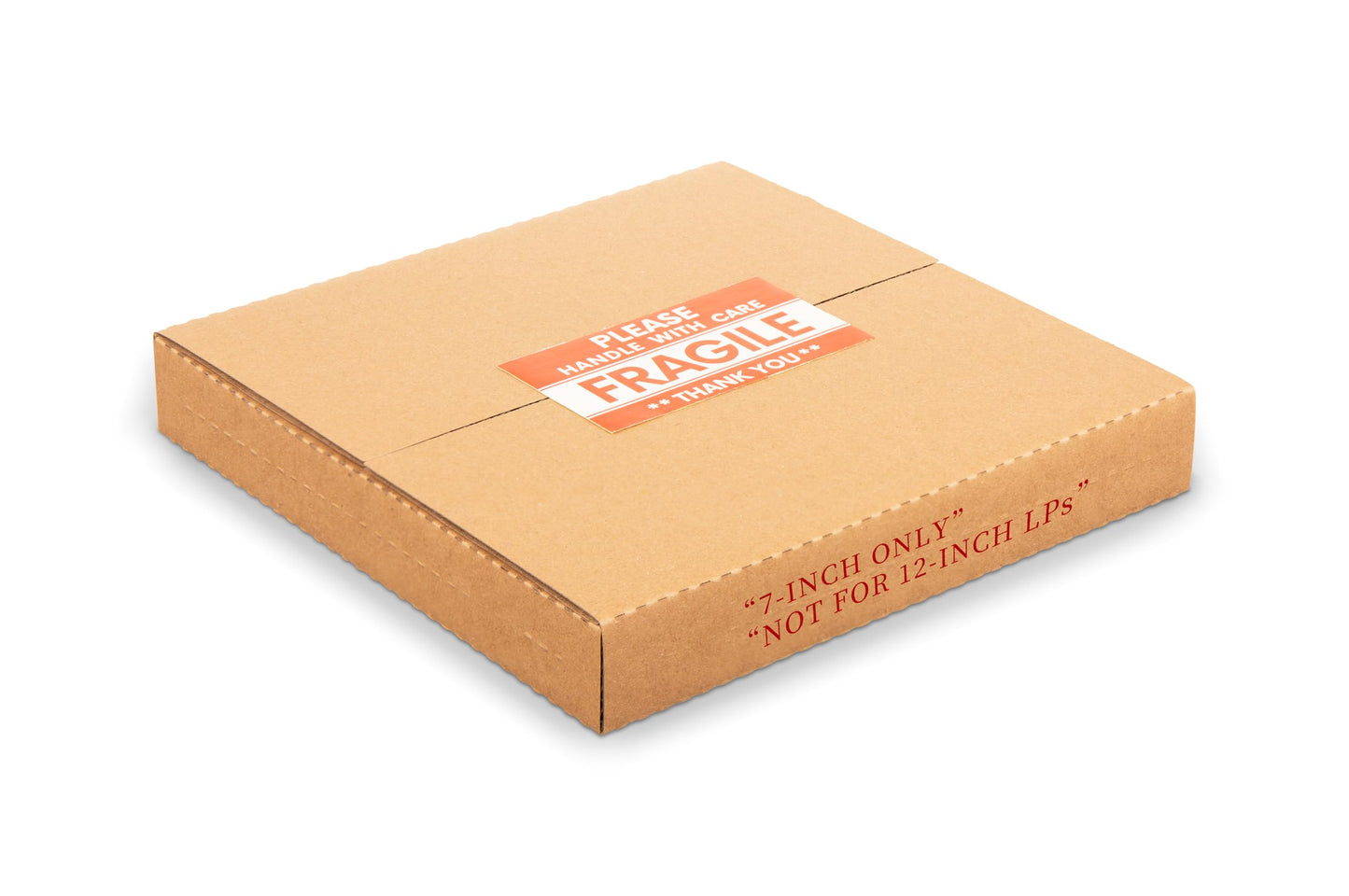 Wisaiboxl 7 inch 45 RPM Vinyl Record Shipping Boxes 7.5"L x 7.5"W x 1"H Easy Fold, Multi Depth Corrugated Cardboard Box with Fragile Stickers for Shipping, Packing, Moving, Storage, Brown, 50 Pack