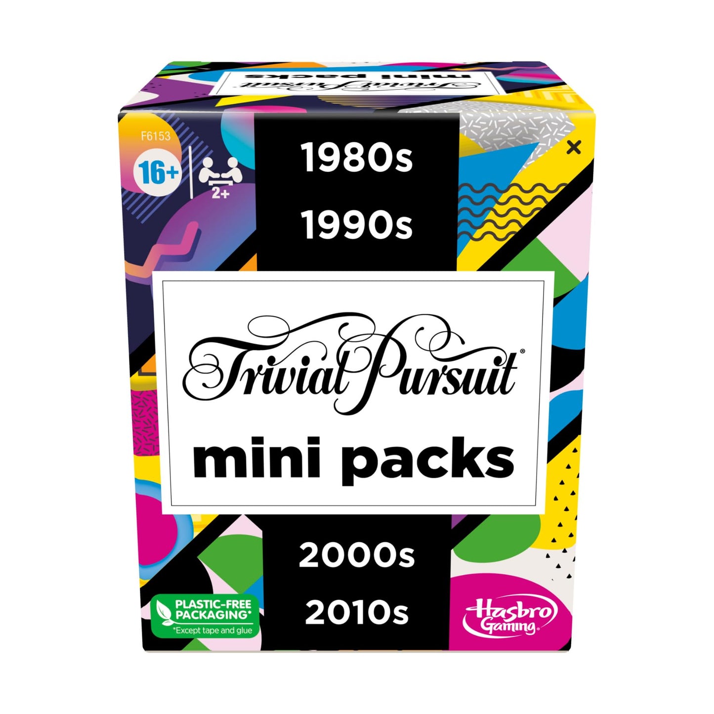 Hasbro Gaming Trivial Pursuit Mini Pack Multipack, Fun Quiz Questions for Adults and Teens Ages 16+ Includes 4 Games with 4 Decades