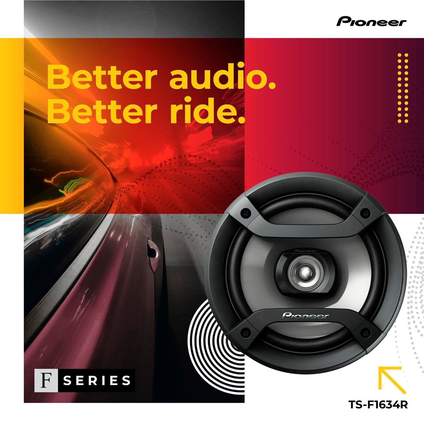 Pioneer TS-F1634R 6.5" 200W 2-Way Speakers