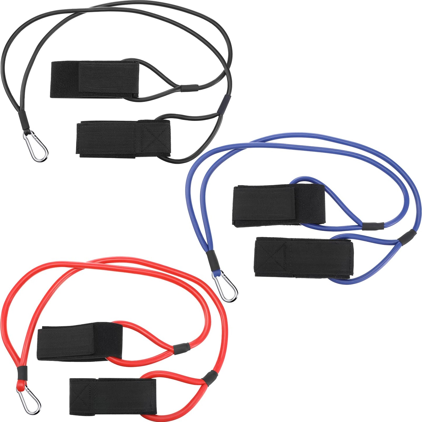 Skylety 3 Pcs Baseball Resistance Bands Youth & Adult Exercise Baseball Pitching Training Bands, 3 Levels 20/30/50 Lbs(Black, Blue, Red)