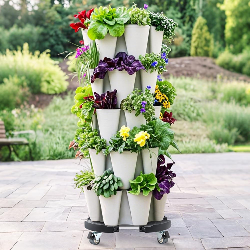 W B D WEIBIDA Plant Stand with Wheels, Heavy Duty Plant Caddy, Size-Adjustable Pot Holder with Casters Large Potted Planter Cart Dolly for Flower Pot Outdoor Indoor, Black