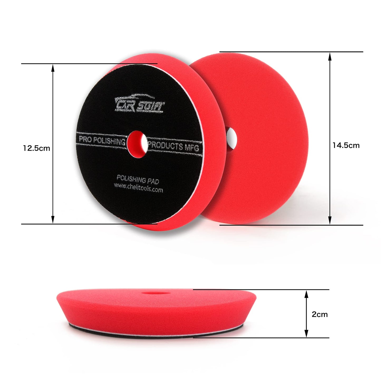 CAR'S GIFT 5" polishing Pads,for DA or Rotary polishing and Air Polisher,4 Grits from coarse to fine, Meet Your Different polishing Needs(4Items)