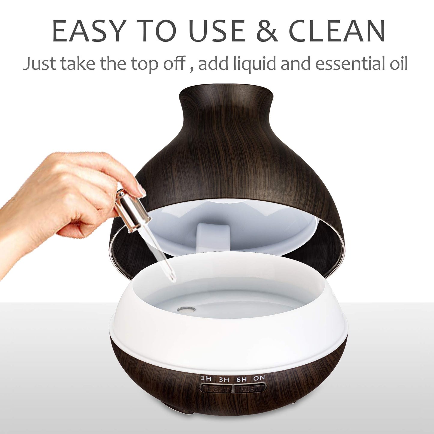 BZseed Aromatherapy Essential Oil Diffusers,2 PCS 550ml High Mist Output Humidifiers for Large Room, Home, Waterless Auto-Off, 7 Color LED Lights Cool Mist Humidifier Ultrasonic Diffusers