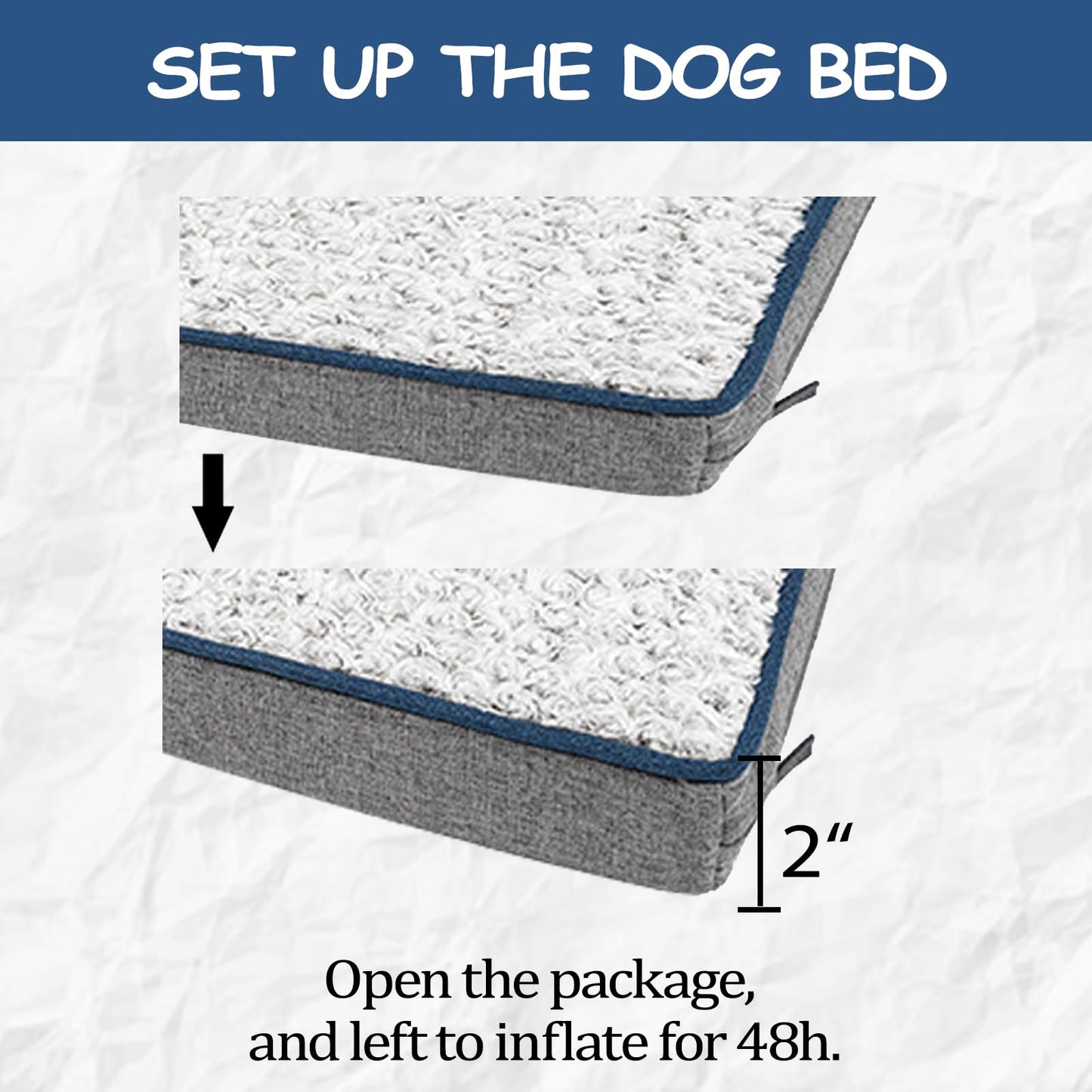EMPSIGN Waterproof Dog Bed for Crate Pad Reversible Cool and Warm, Pet Beds with Washable and Removable Cover, Sleeping Mats for Large Medium Small Dogs